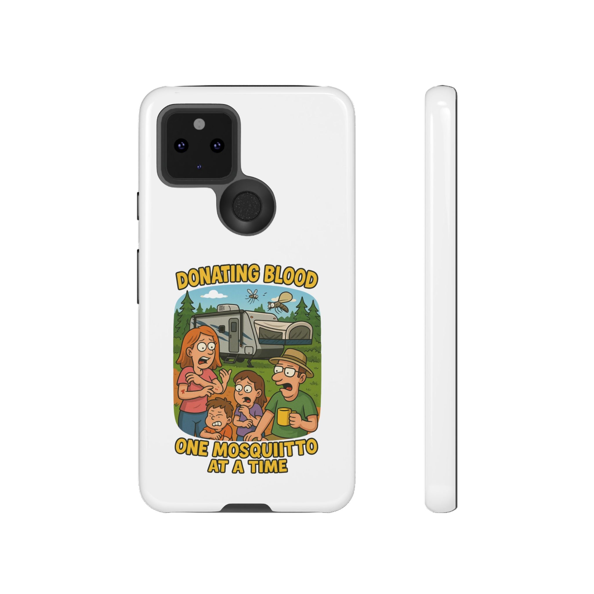 Humorous Phone Case - Donating Blood Mosquito Design, Funny Gift for Nurses, Outdoor Lovers, Eco-Friendly Gift, Summer Fun