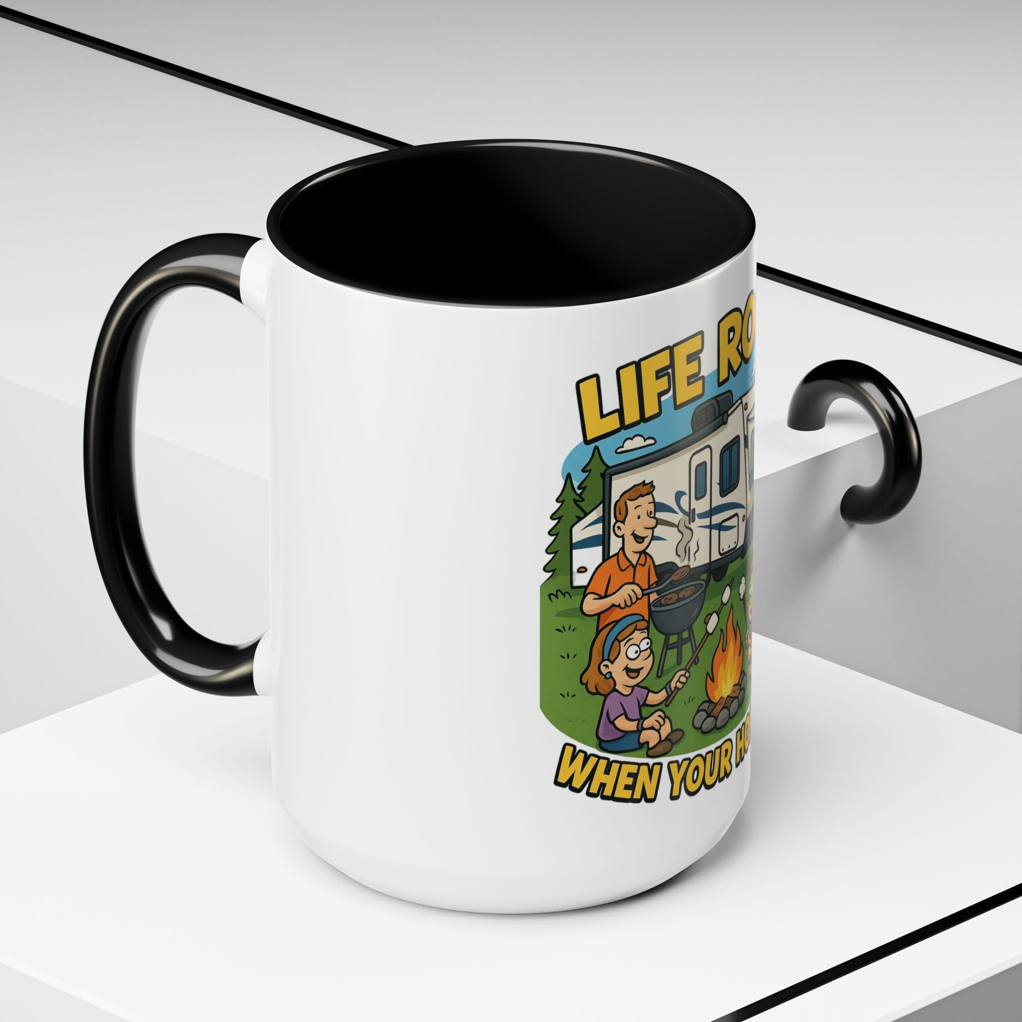 Camping Life Coffee Mug - Adventure Lover Gift, RV Travel Mug, Cozy Campfire Vibes, Perfect for Outdoor Enthusiasts, Gift for Dad