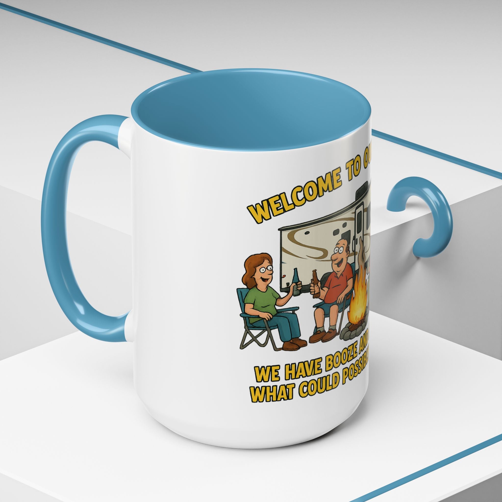 Cozy Firepit Mug | Ideal for Camping Lovers, Humorous Coffee Gifts, Outdoor Gatherings, Funny Kitchen Decor, Welcome Party Accessories