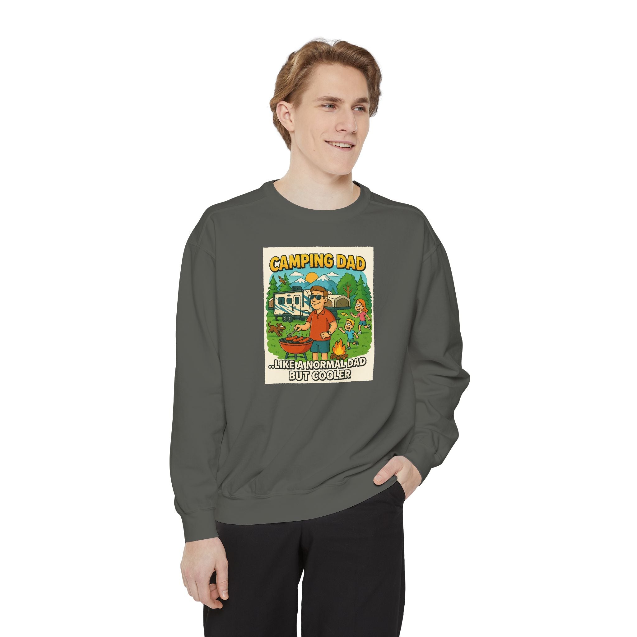 Camping Dad Unisex Garment-Dyed Sweatshirt