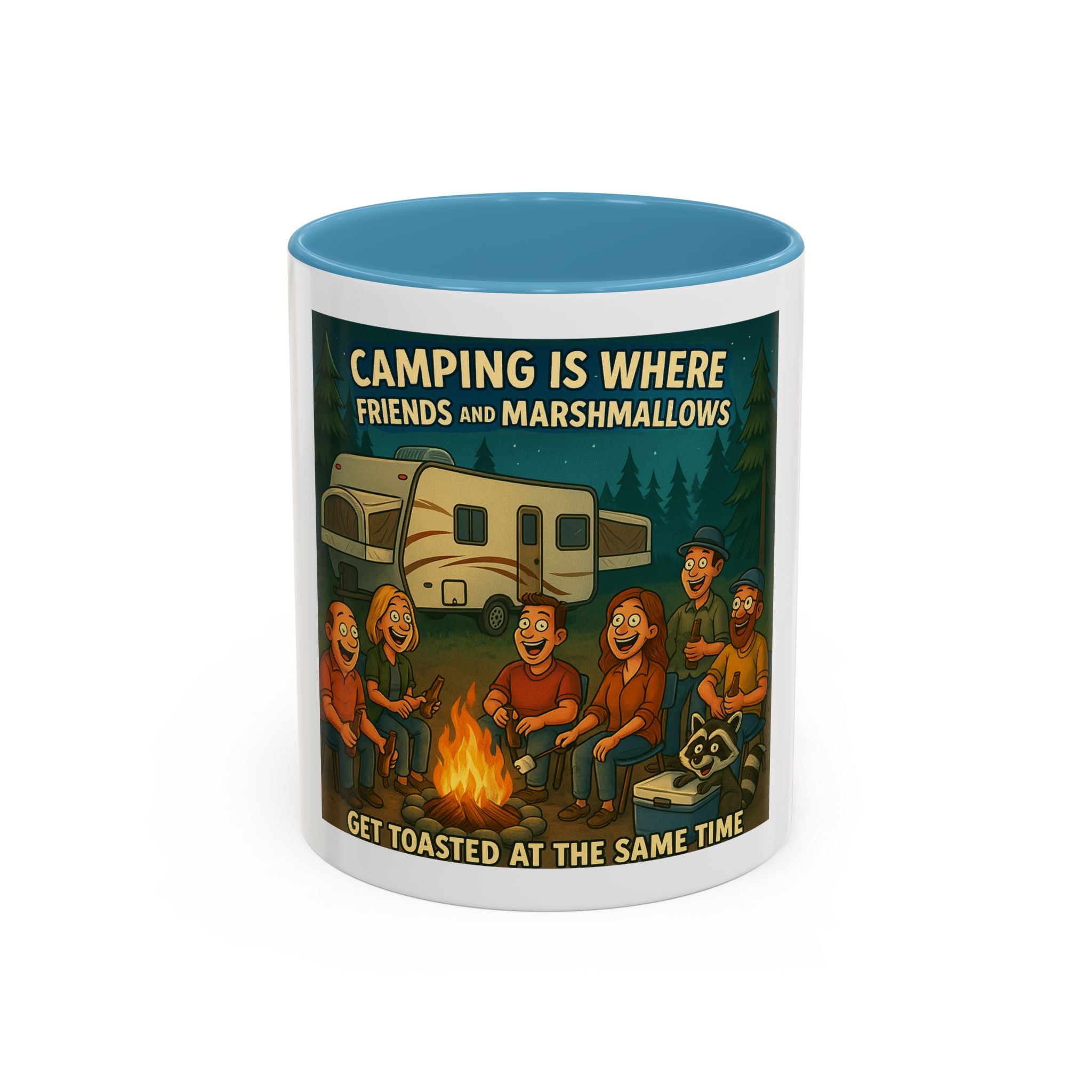 Camping Adventure Coffee Mug, Funny Mug for Campers, Get Toasted at the Same Time, Outdoor Gift, Nature Lover, Camping Decor