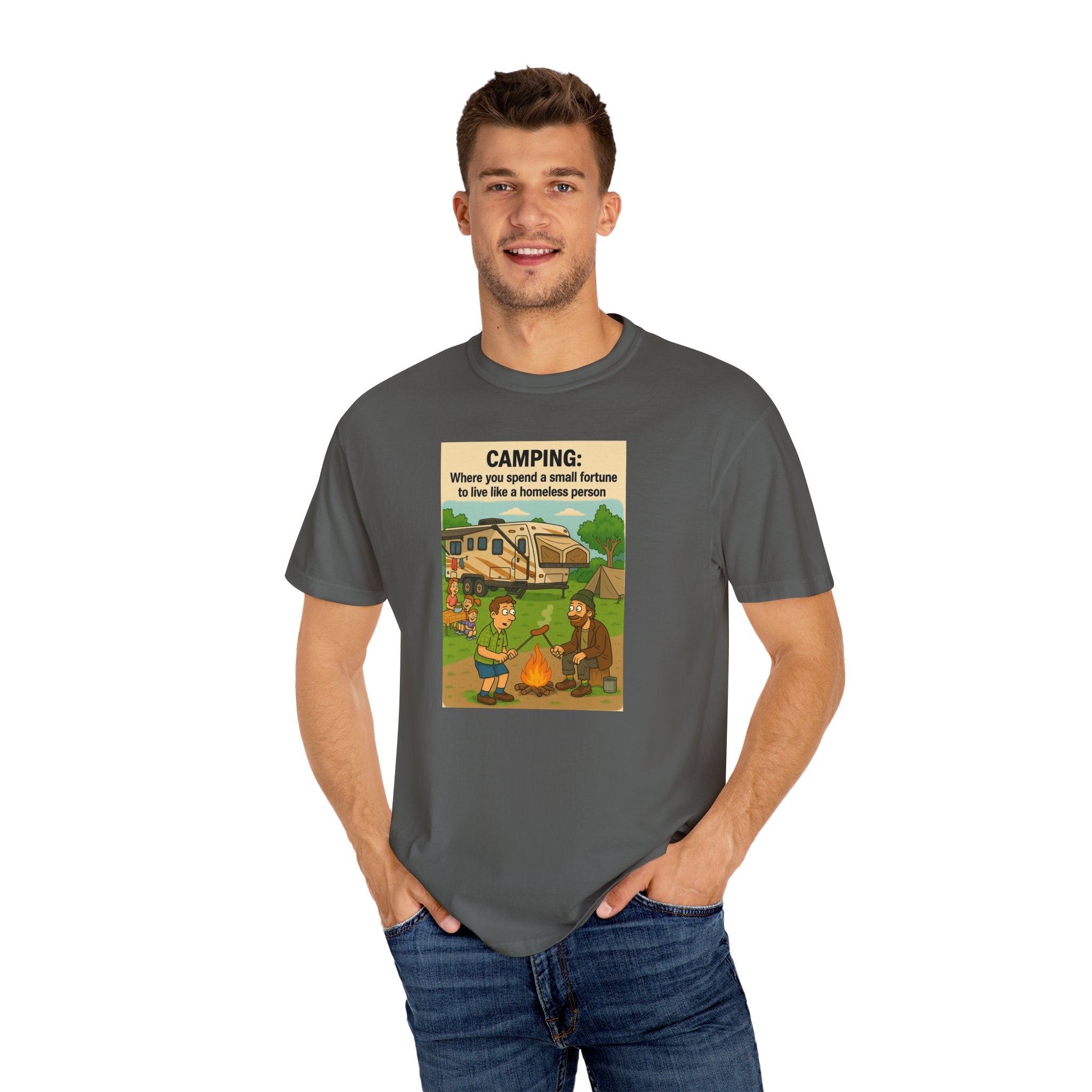 Camping Humor T-Shirt, Unisex Graphic Tee, Adventure Gift, Outdoor Lover Apparel, Funny Camping Shirt