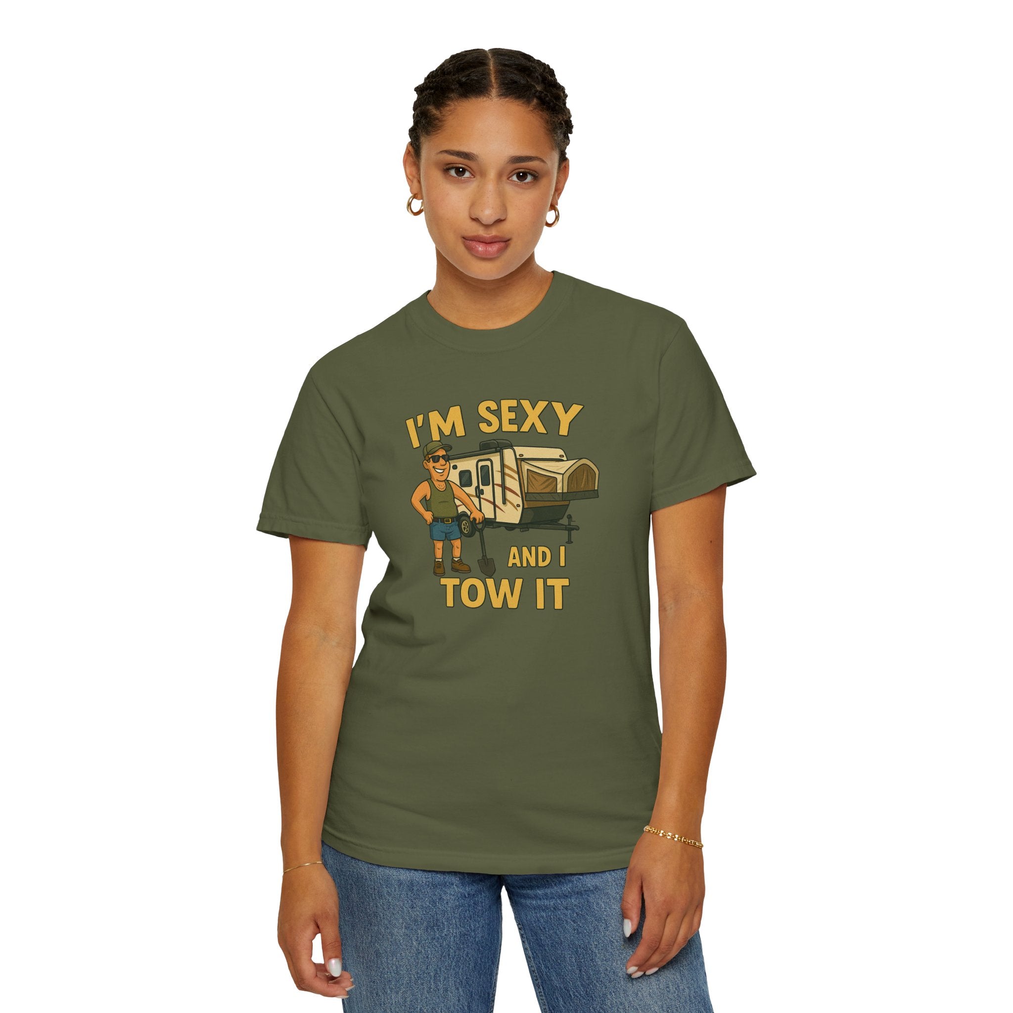 Playful Camping T-Shirt, I'm Sexy and I Tow It Tee, Unisex Outdoor Shirt, Funny Gift for RV Lovers, Travel T-Shirt, Casual Summer Wear