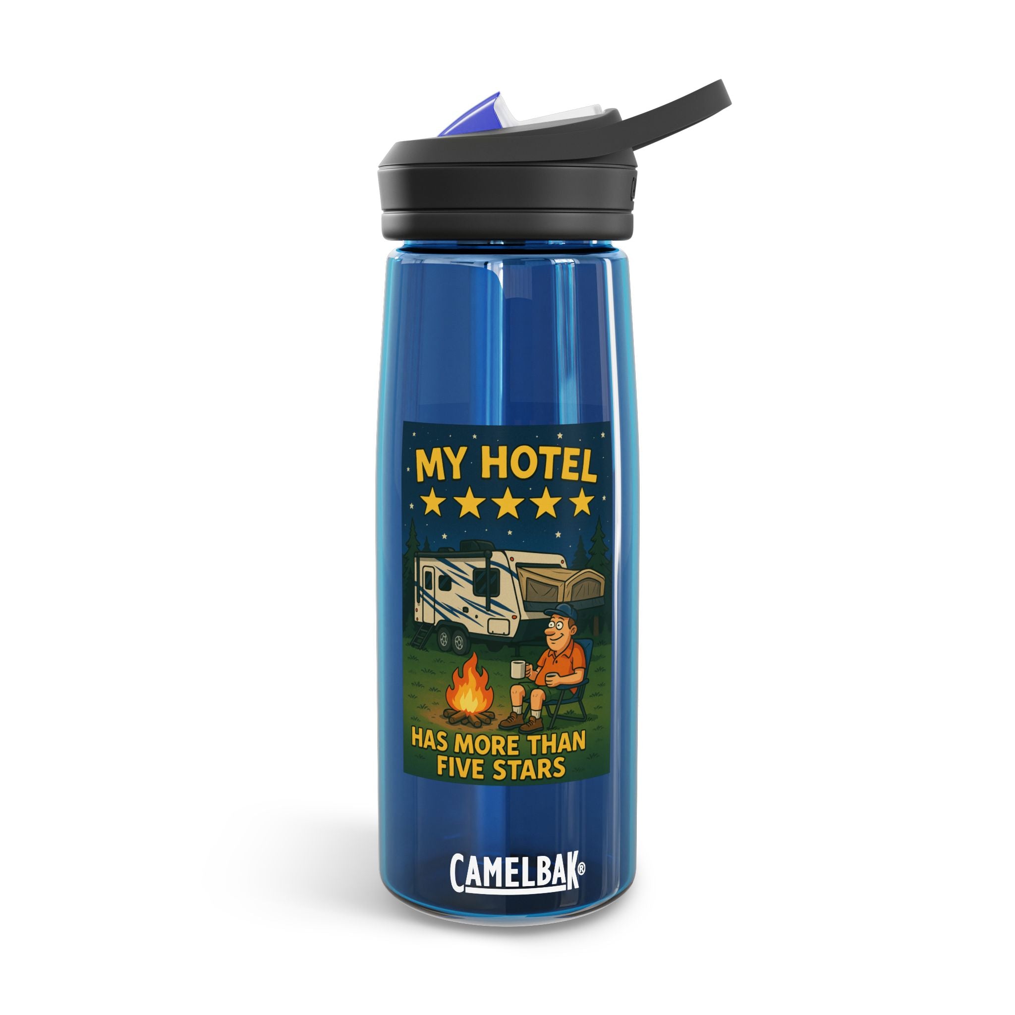 Camping Water Bottle with Inspirational Camping Quote, 20oz|25oz Camp Flask, Outdoor Gear, Travel Mug, Hiking Bottle, Adventure Gift