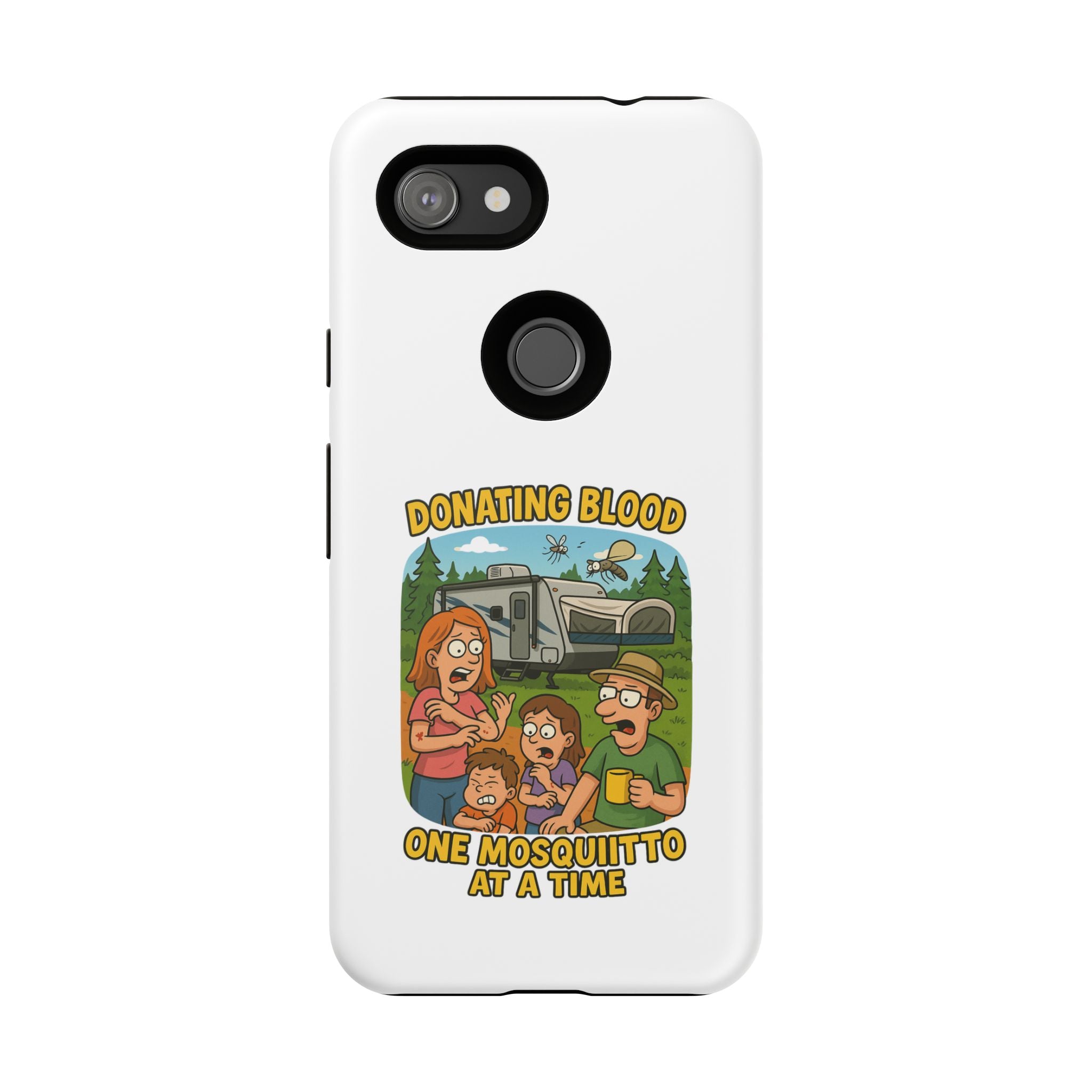 Humorous Phone Case - Donating Blood Mosquito Design, Funny Gift for Nurses, Outdoor Lovers, Eco-Friendly Gift, Summer Fun