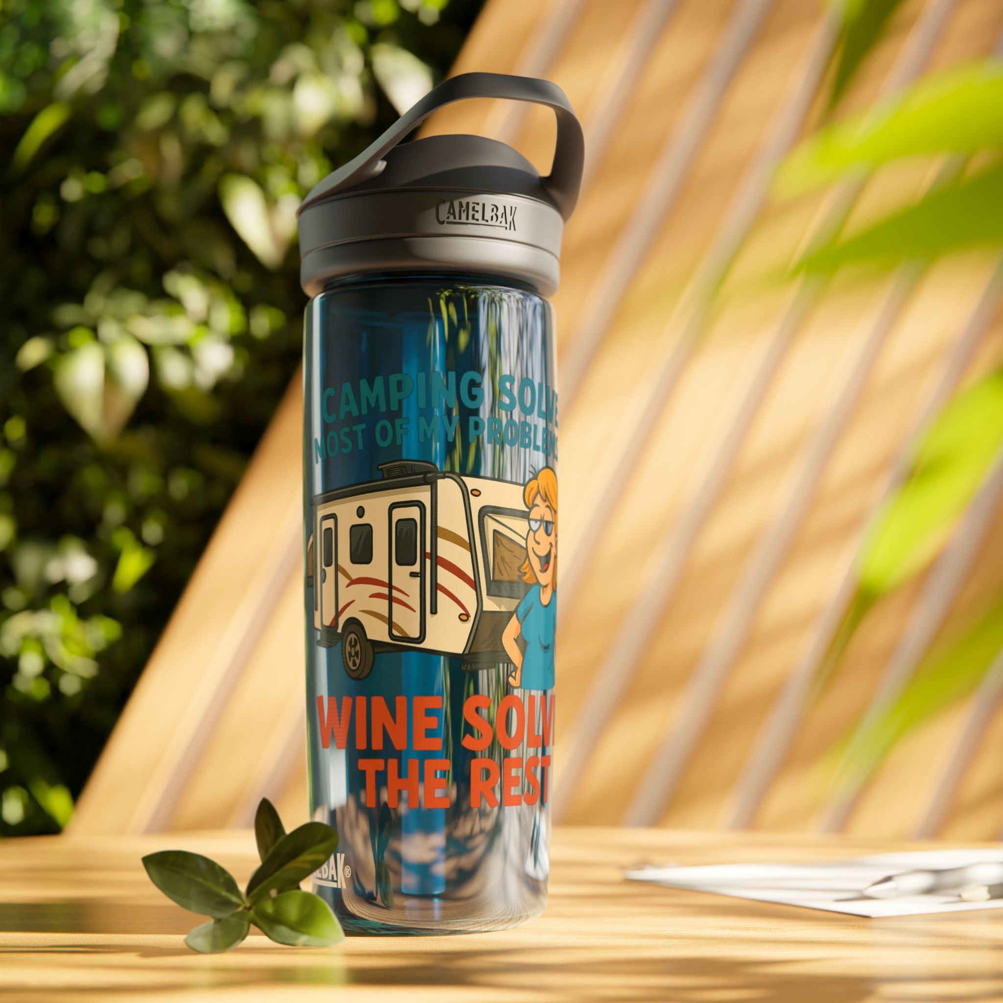 Camping Water Bottle with Fun Quote | Travel Mug, Outdoor Gear, Gift for Campers, Hydration Bottle, Adventure Accessory