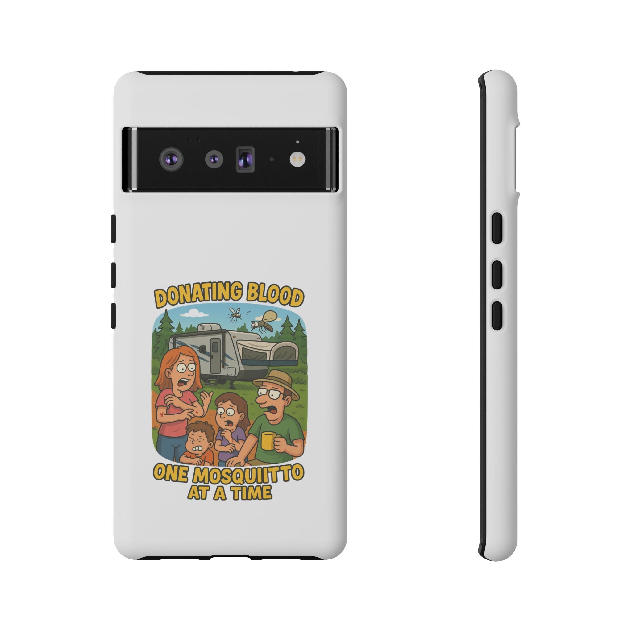 Humorous Phone Case - Donating Blood Mosquito Design, Funny Gift for Nurses, Outdoor Lovers, Eco-Friendly Gift, Summer Fun