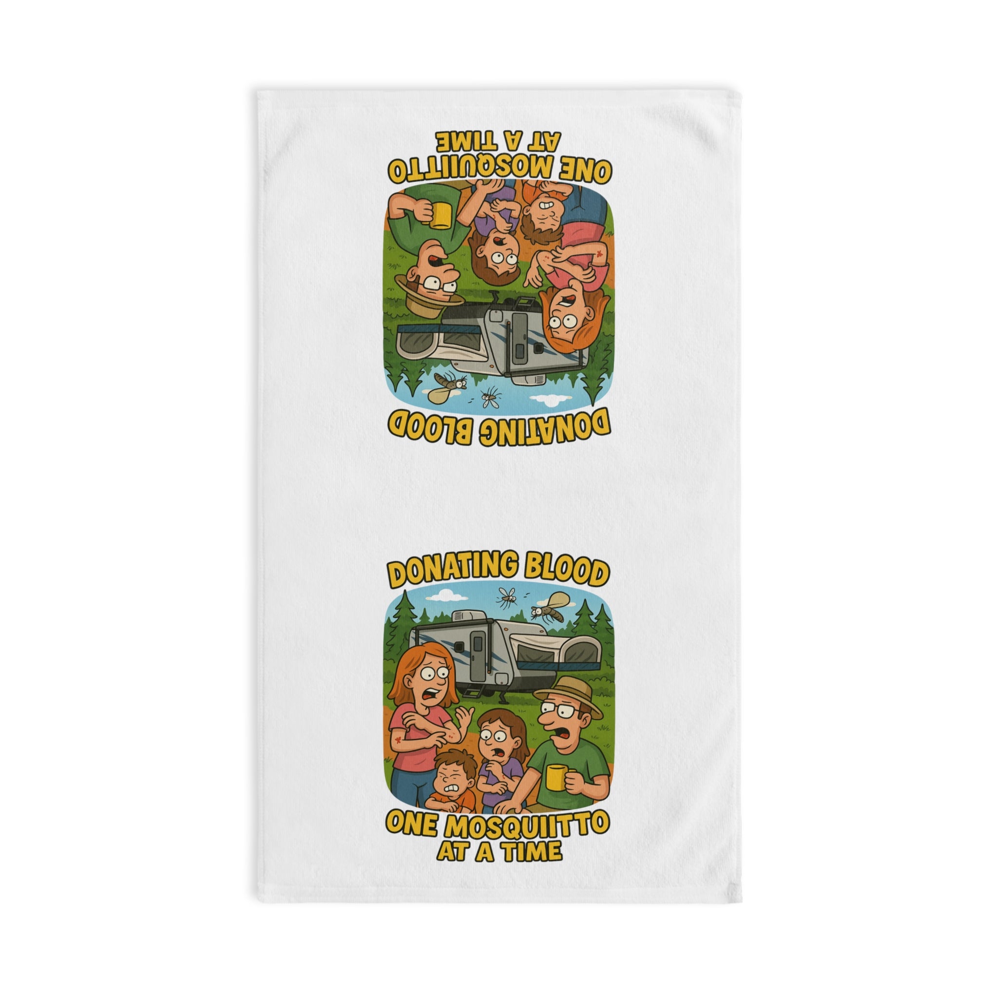 Funny Donating Blood Design Hand Towel, Perfect for Healthcare Workers, Gift for Donors, Quirky Kitchen Decor, Unique Home Accessory