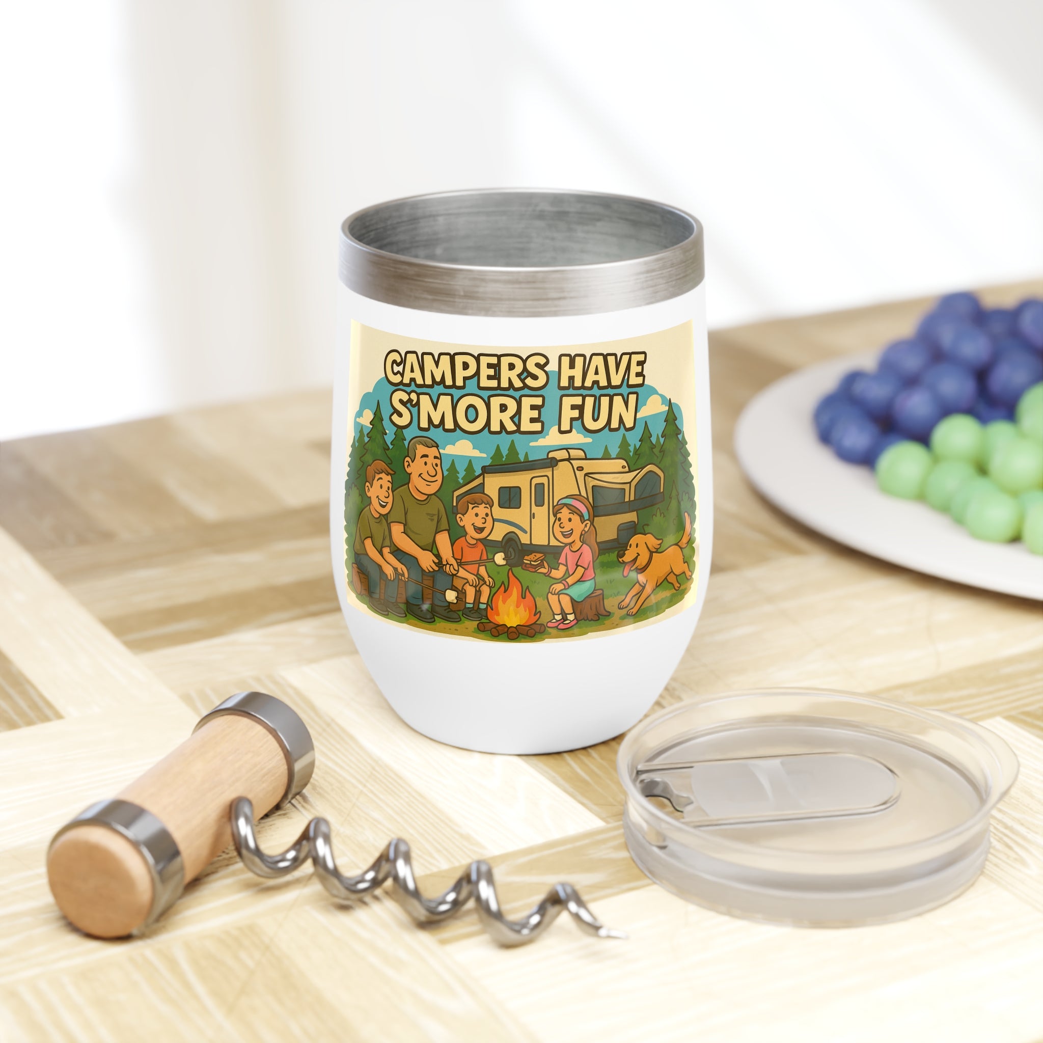 Chill Wine Tumbler = Campers have S'more fun