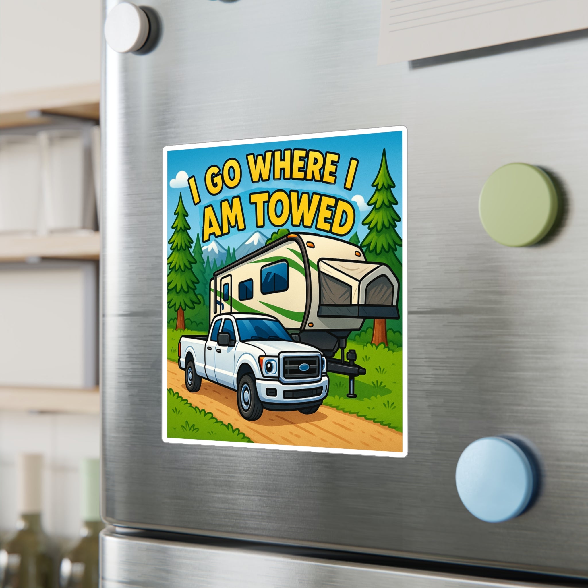 Adventure Vinyl Decals for Outdoorsy Souls | RV Sticker, Travel Decor, Camping Gift, Road Trip Essentials,  I Go Where I Am Towed