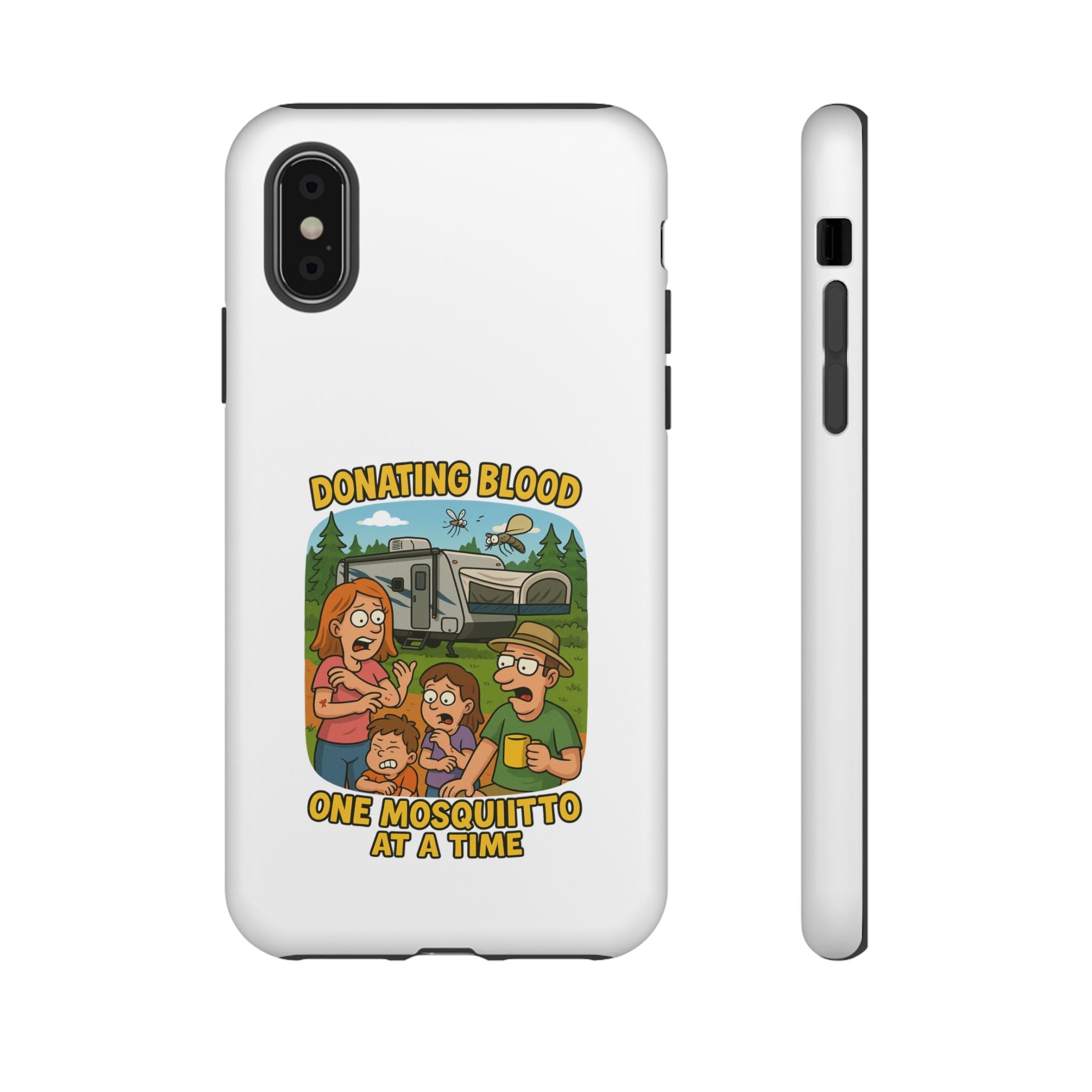 Humorous Phone Case - Donating Blood Mosquito Design, Funny Gift for Nurses, Outdoor Lovers, Eco-Friendly Gift, Summer Fun