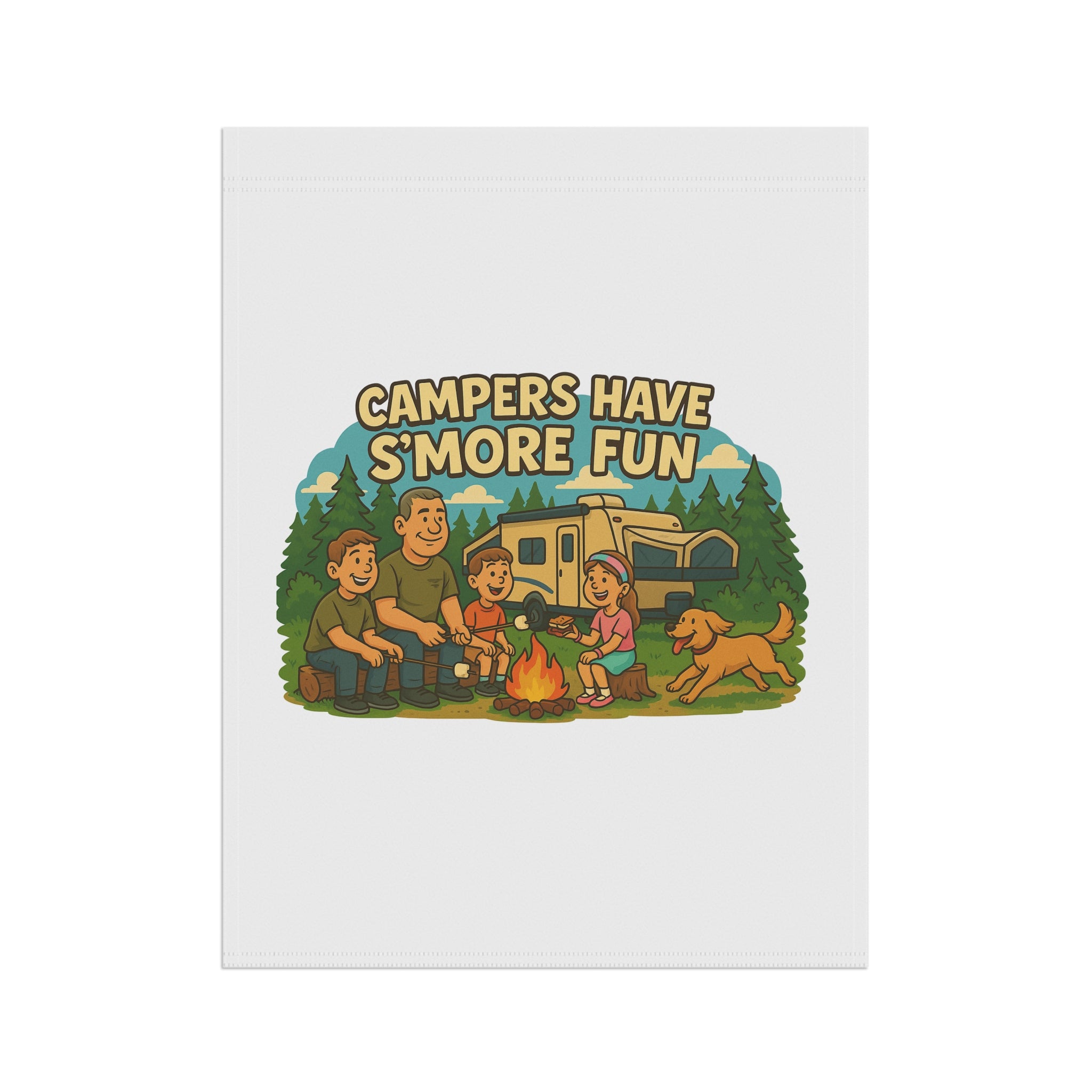 Camping Fun House Banner, Outdoor Decor, Garden Flag, Summer Vibes, Family Camping Theme, S'mores Lovers Sign