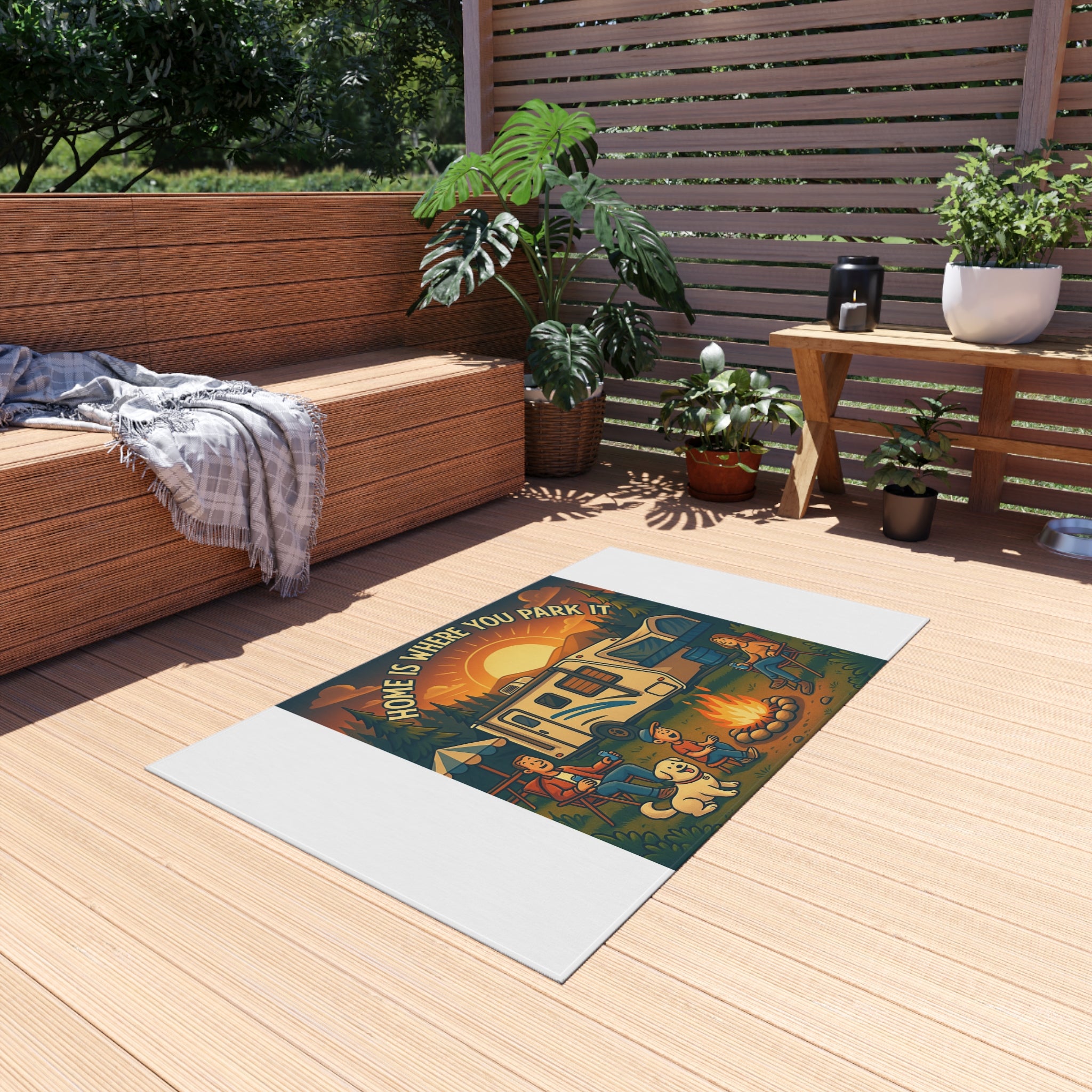 Cozy Outdoor Rug - Perfect for Camping, RVing, Patios, Home Decor, Bohemian Style