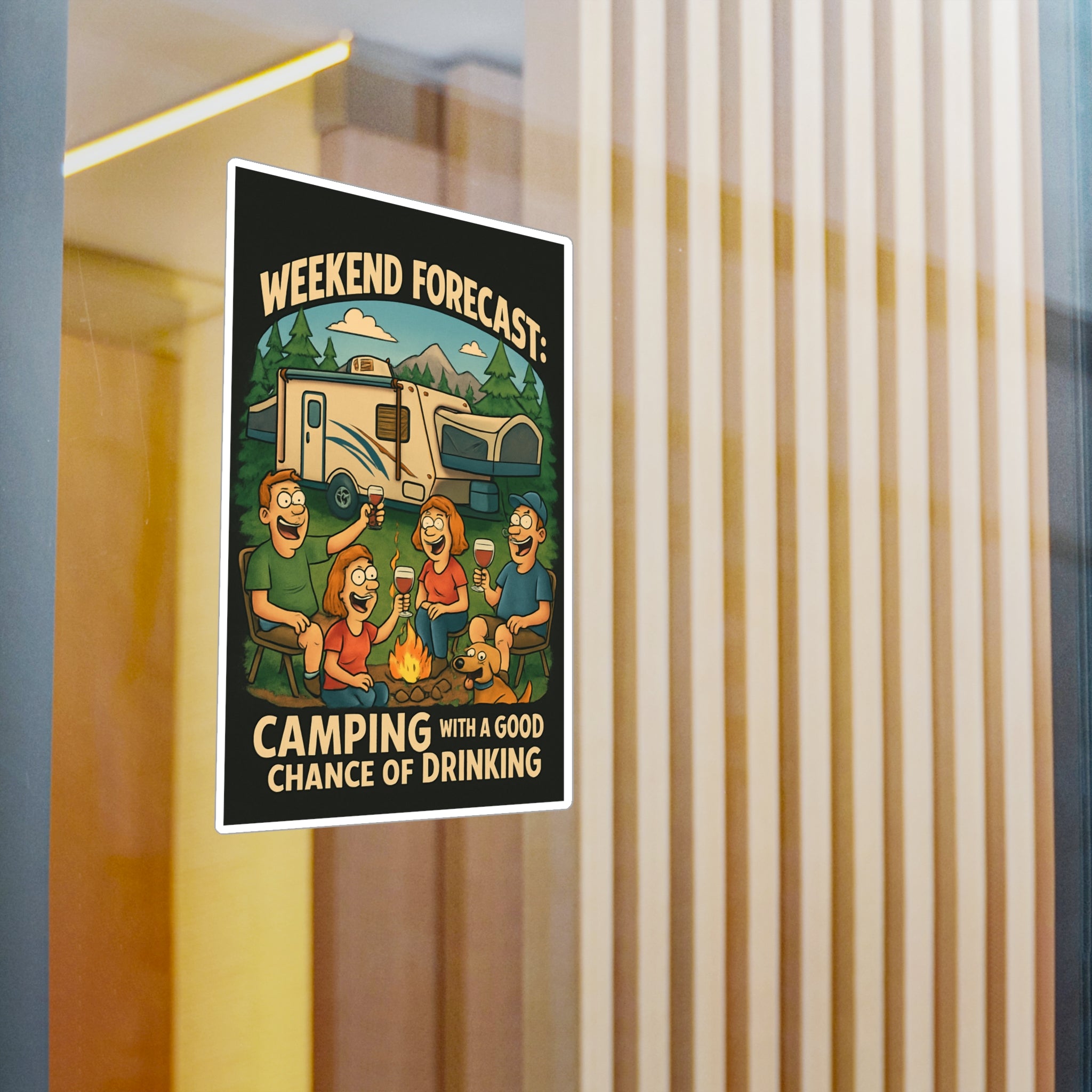 Camping Kiss-Cut Vinyl Decals | Fun Outdoor Stickers, RV Decor, Weekend Adventures, Camping Gifts, Funny Vinyl Art