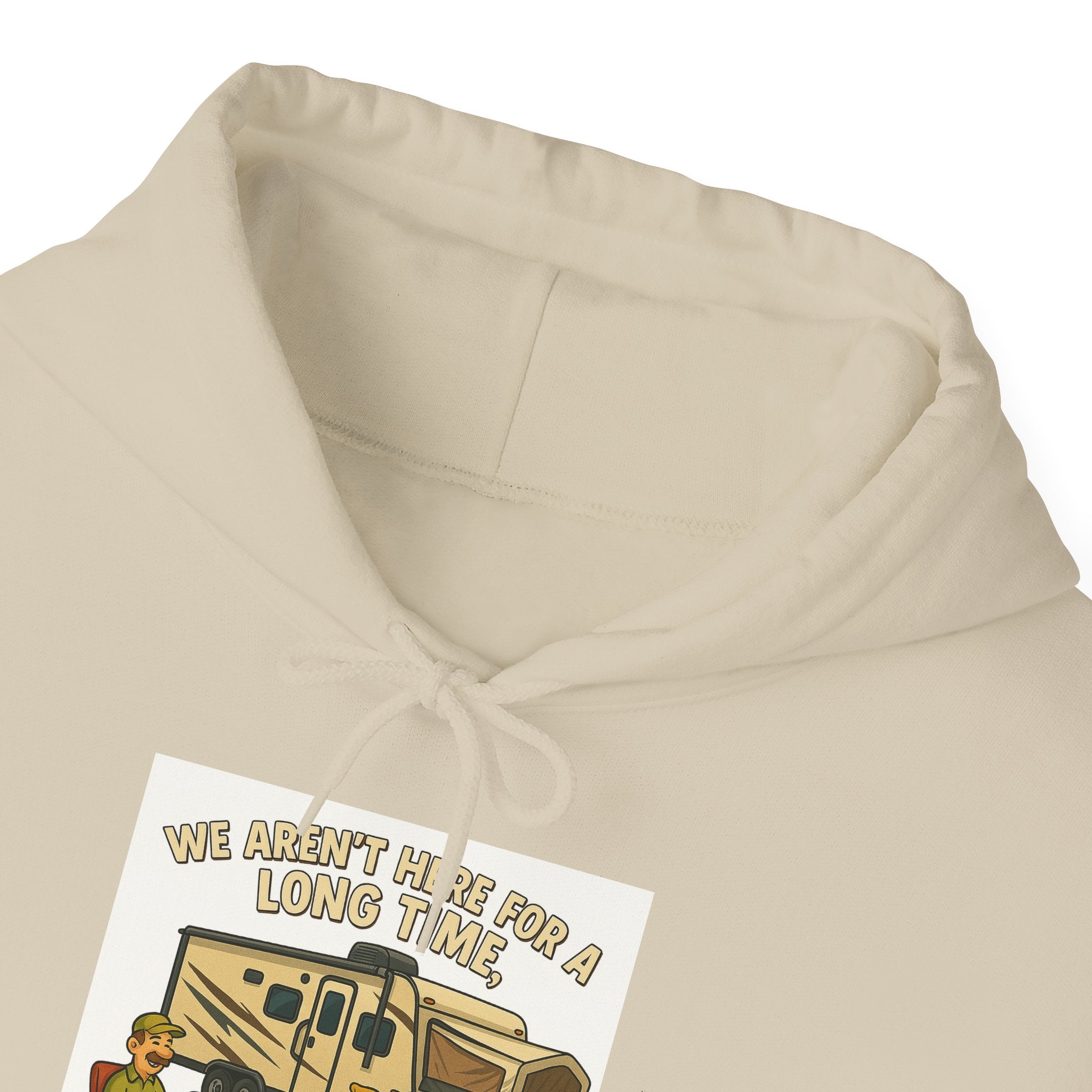 Adventure Awaits Graphic Hoodie - We aren't here for a long time, we are here for a good time