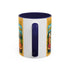 Life is fine with camping and wine Hybrid Camper Coffee Mug (11, 15oz)