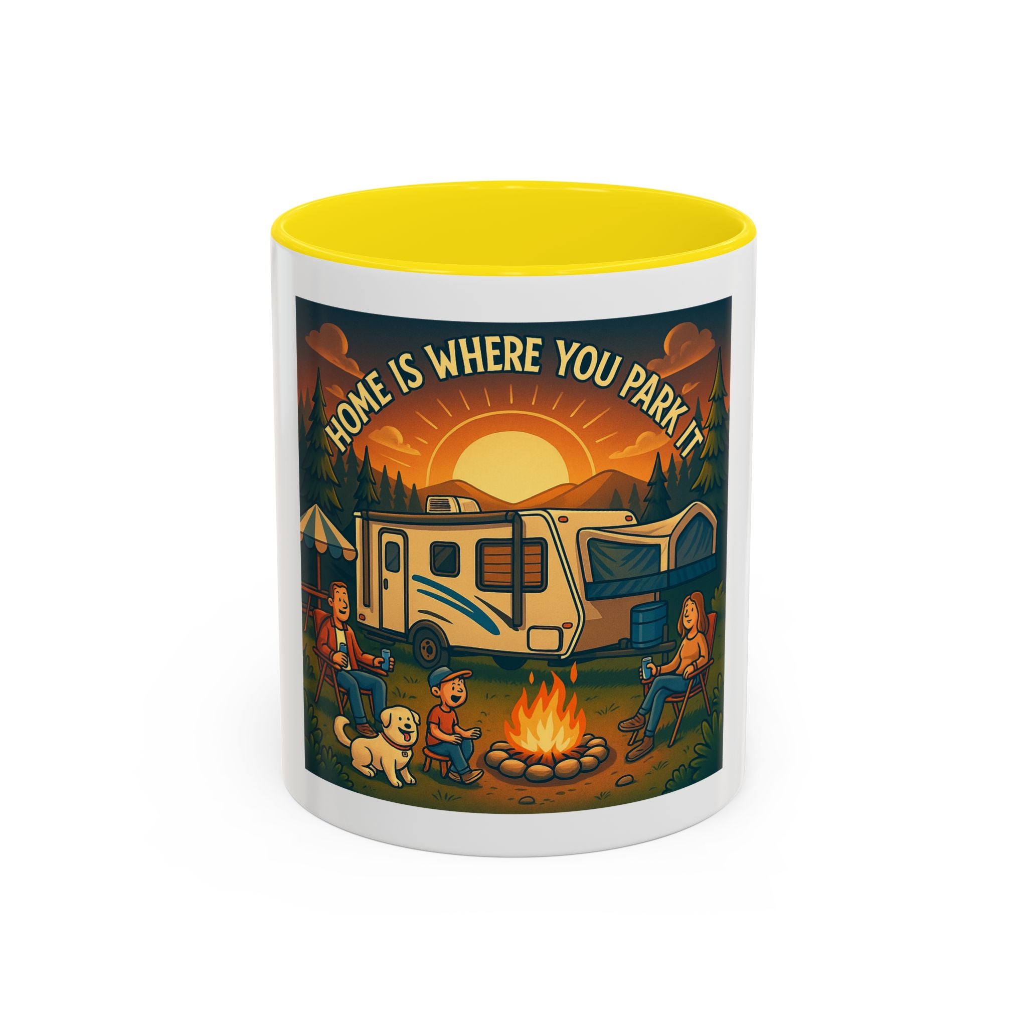 Camping Coffee Mug, Home is Where You Park It, RV Life Mug, Adventure Gift, Outdoor Enthusiast Drinkware