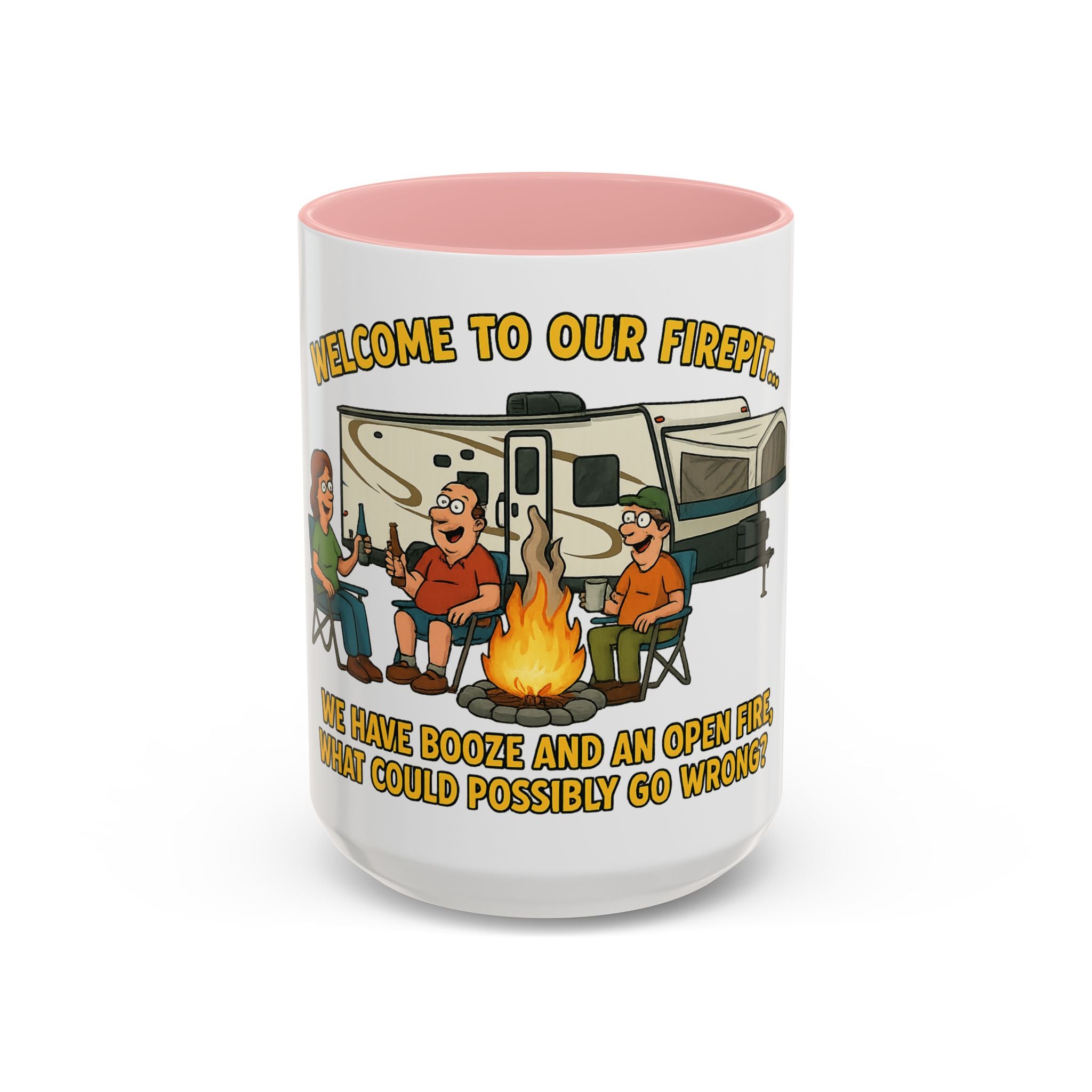 Cozy Firepit Mug | Ideal for Camping Lovers, Humorous Coffee Gifts, Outdoor Gatherings, Funny Kitchen Decor, Welcome Party Accessories