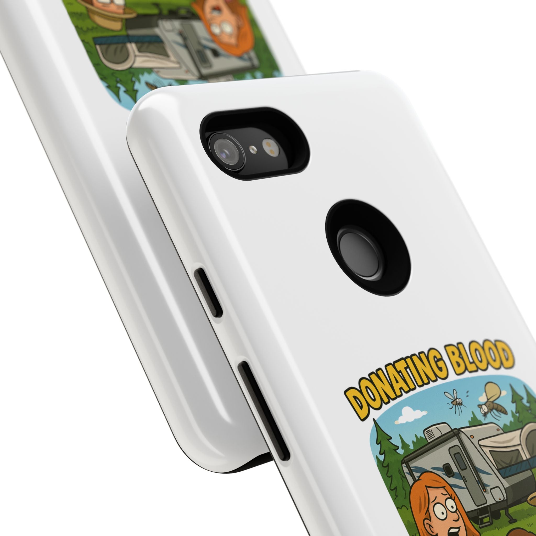 Humorous Phone Case - Donating Blood Mosquito Design, Funny Gift for Nurses, Outdoor Lovers, Eco-Friendly Gift, Summer Fun