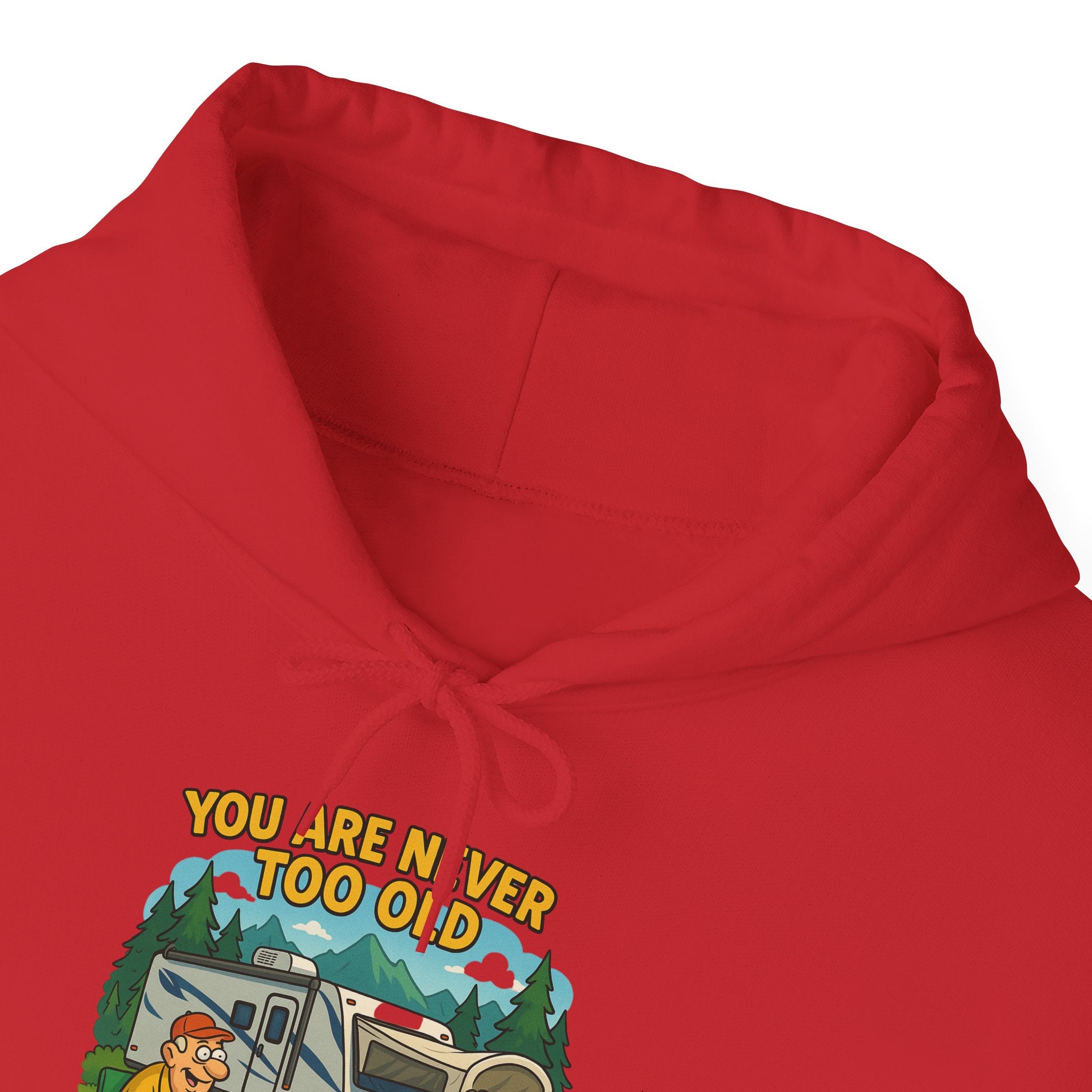 Campfire Adventure Hoodie - 'You Are Never Too Old to Play' Sweatshirt