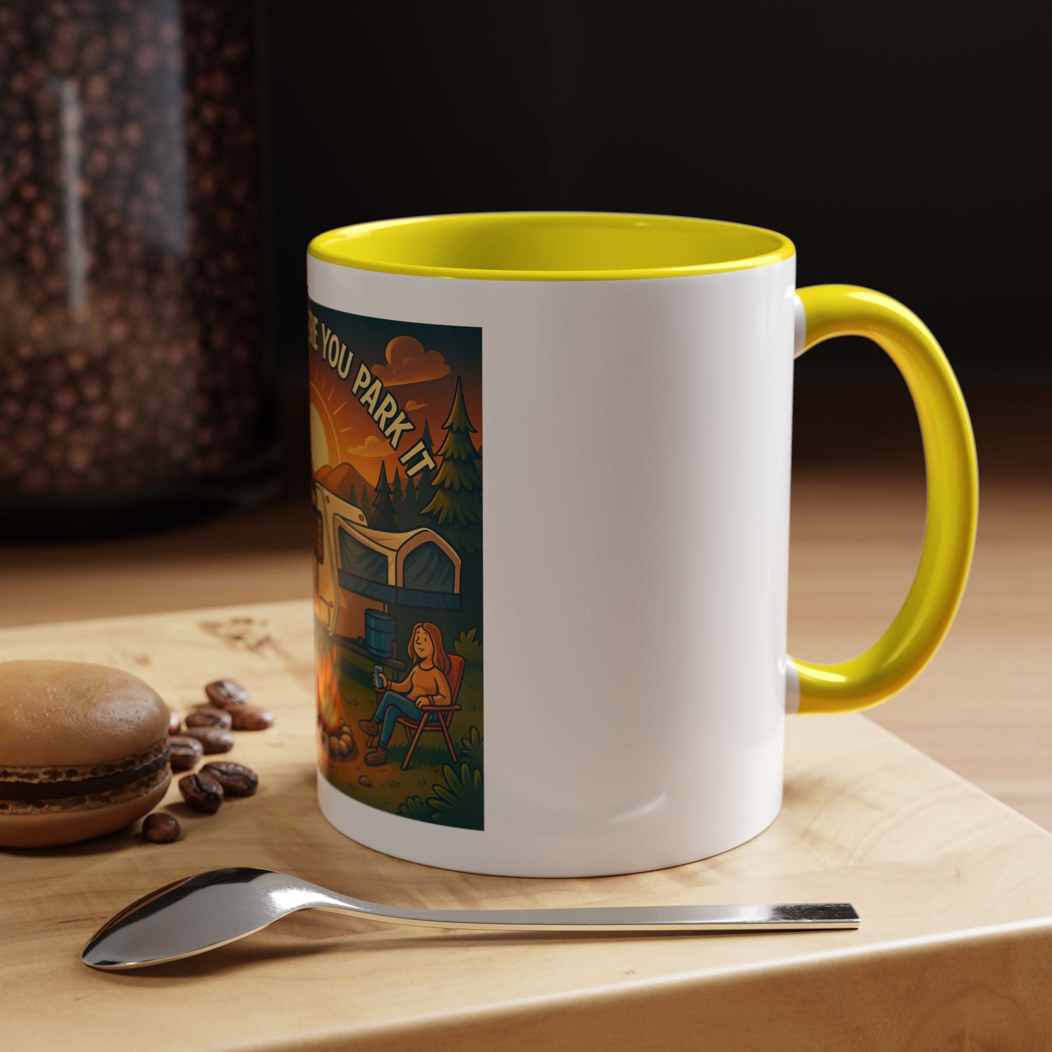 Camping Coffee Mug, Home is Where You Park It, RV Life Mug, Adventure Gift, Outdoor Enthusiast Drinkware