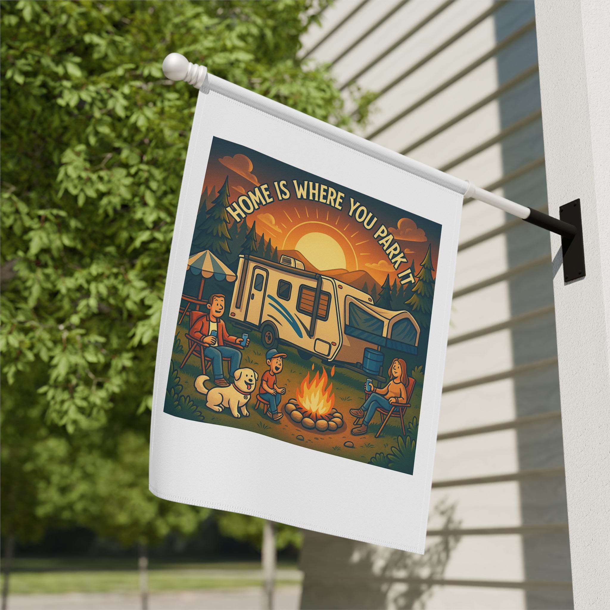 Cozy Camping Banner, Home Decor, Garden Flag, RV Life Decoration, Outdoor Welcome Sign, Camping Lovers Gift