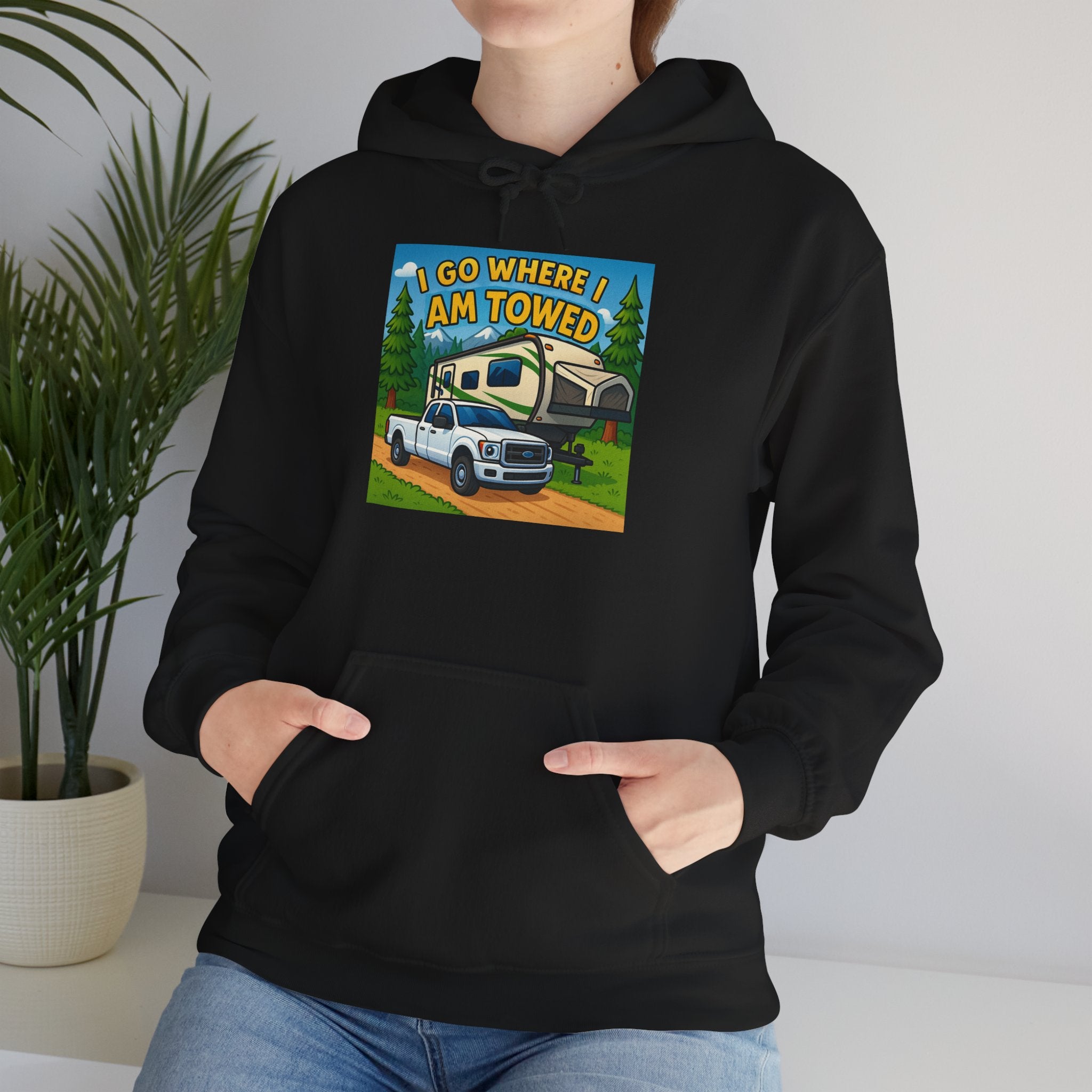 Adventure-Themed Hooded Sweatshirt - Perfect for Travel Enthusiasts, Camper Gifts, Cozy Outings, Outdoor Activities, Road Trip Essentials