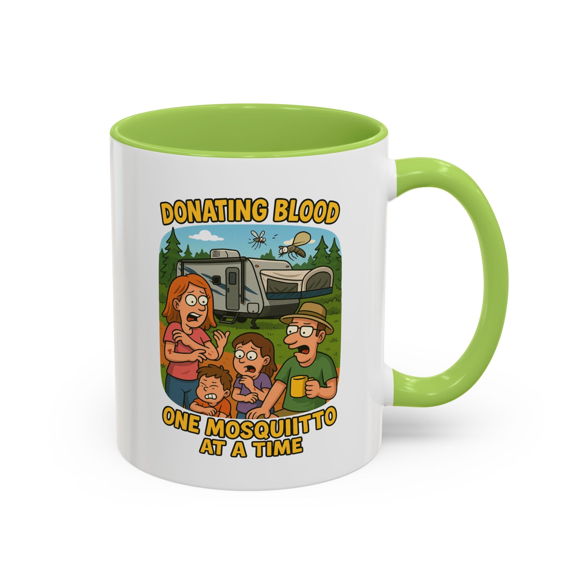 Donating Blood Coffee Mug with Fun Cartoon Design, Unique Gift for Nurses, Healthcare Workers, Humorous Office Mug, Blood Donation Awareness