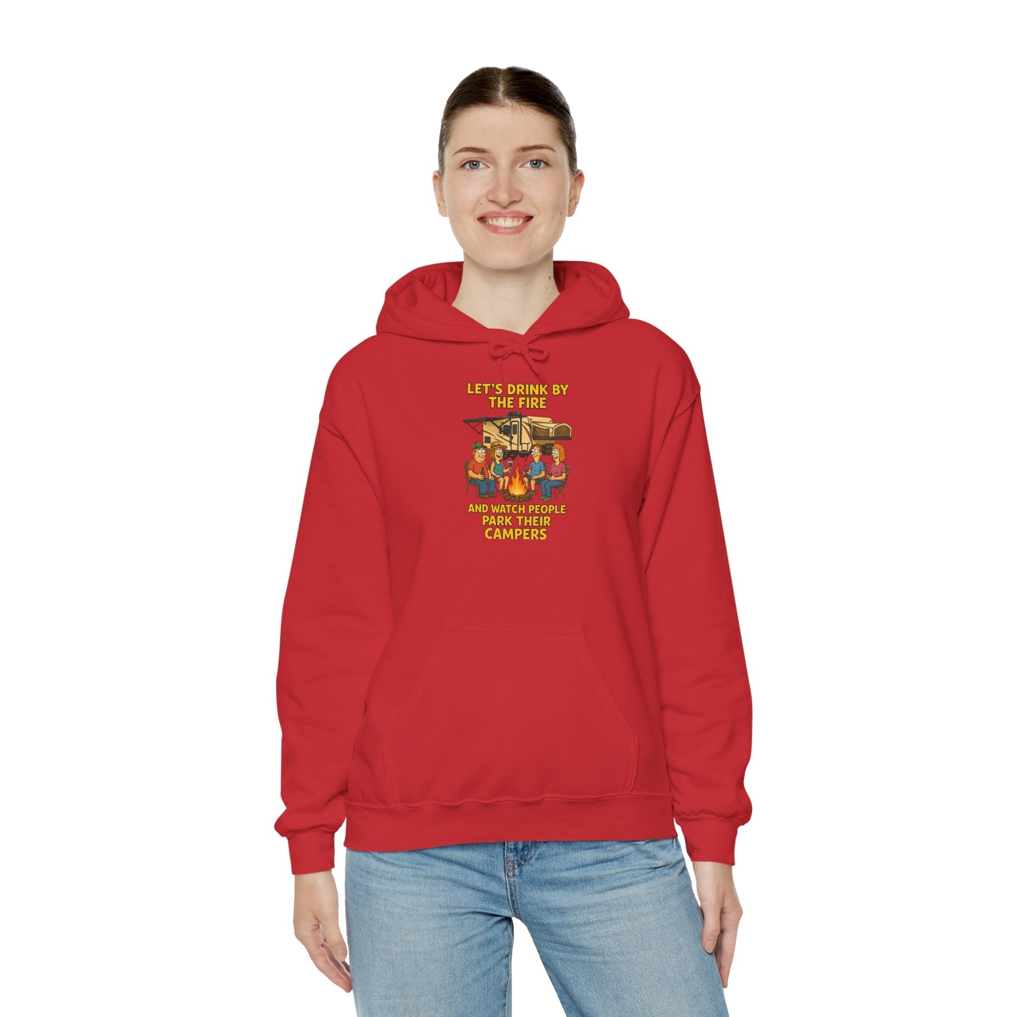 Cozy Family Gathering Hoodie - Let's Make Memories by the Fire, Family, Friends, Campfire, Gift, Holiday