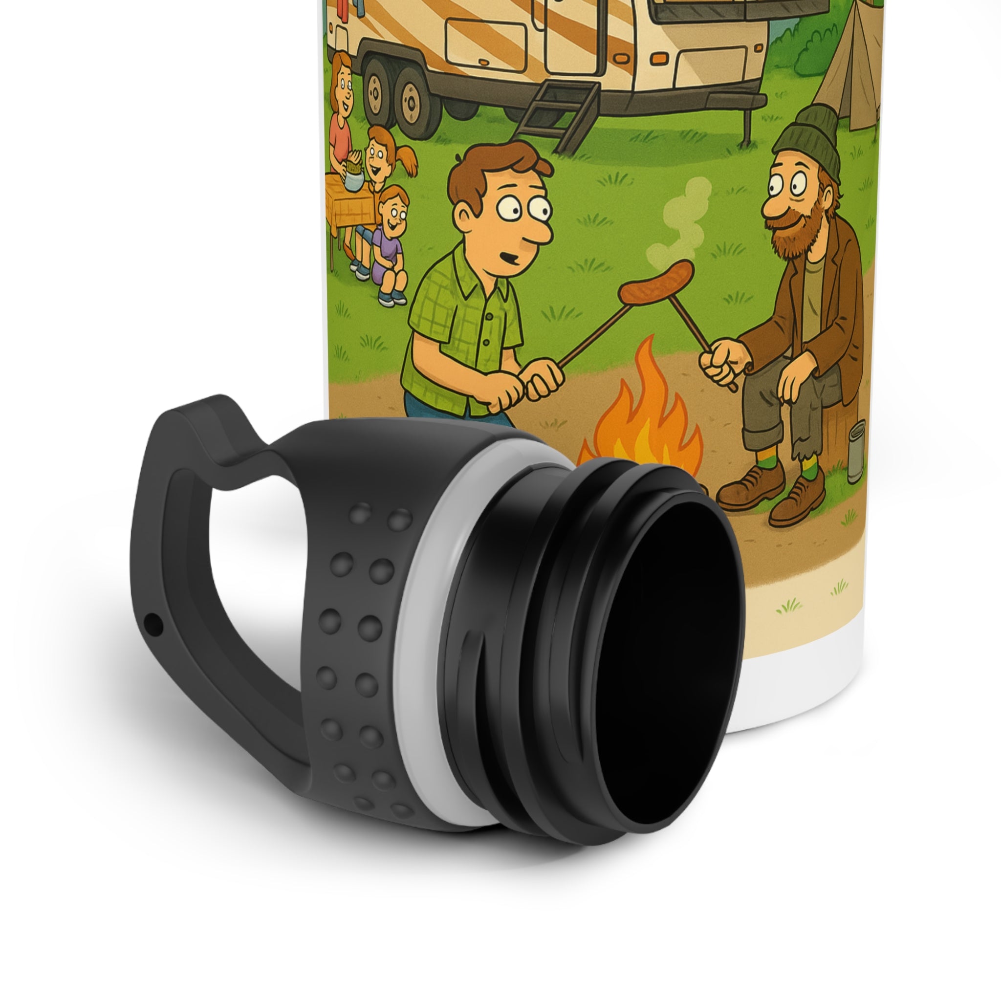 Camping Humor Stainless Steel Water Bottle | Outdoor Adventure, Gift for Campers, Travel Hydration, Hiking Essentials, Unique Camping Gift