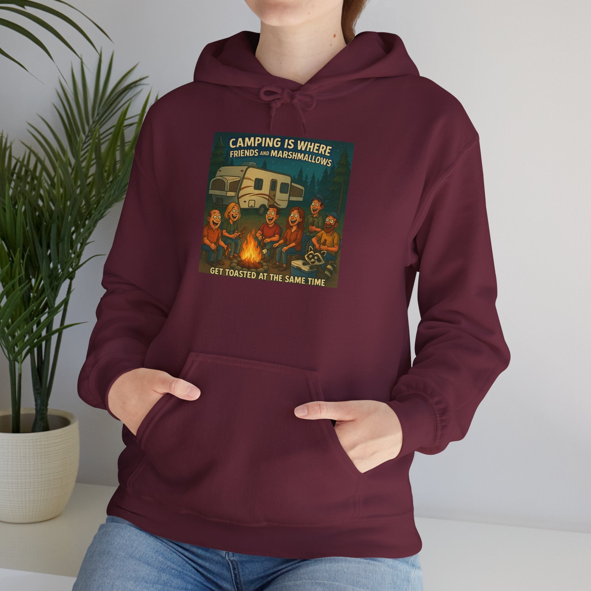Vintage Camping Unisex Hooded Sweatshirt - Cozy Outdoor Lover Gift, Great for Campfire Nights, Adventure Apparel