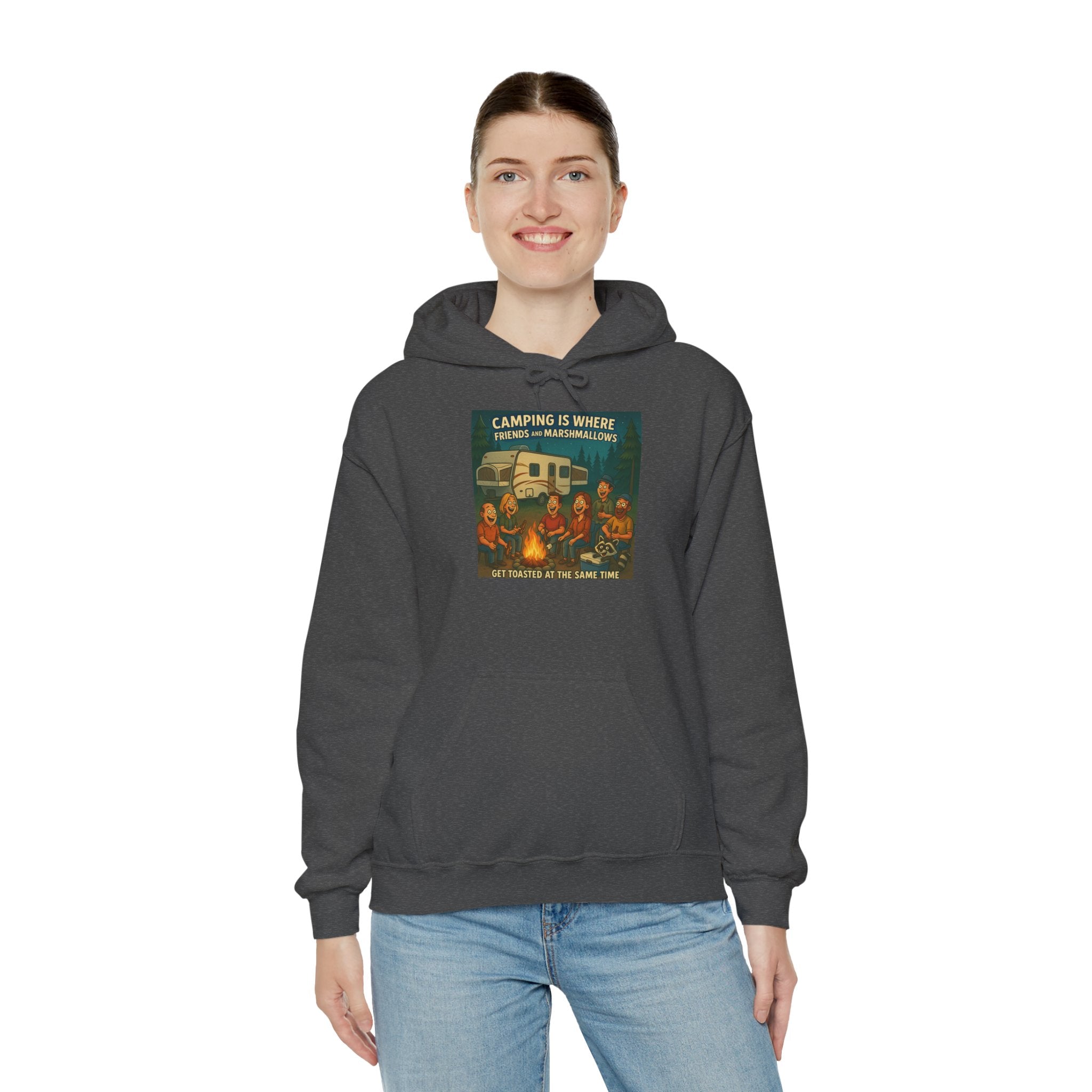 Vintage Camping Unisex Hooded Sweatshirt - Cozy Outdoor Lover Gift, Great for Campfire Nights, Adventure Apparel