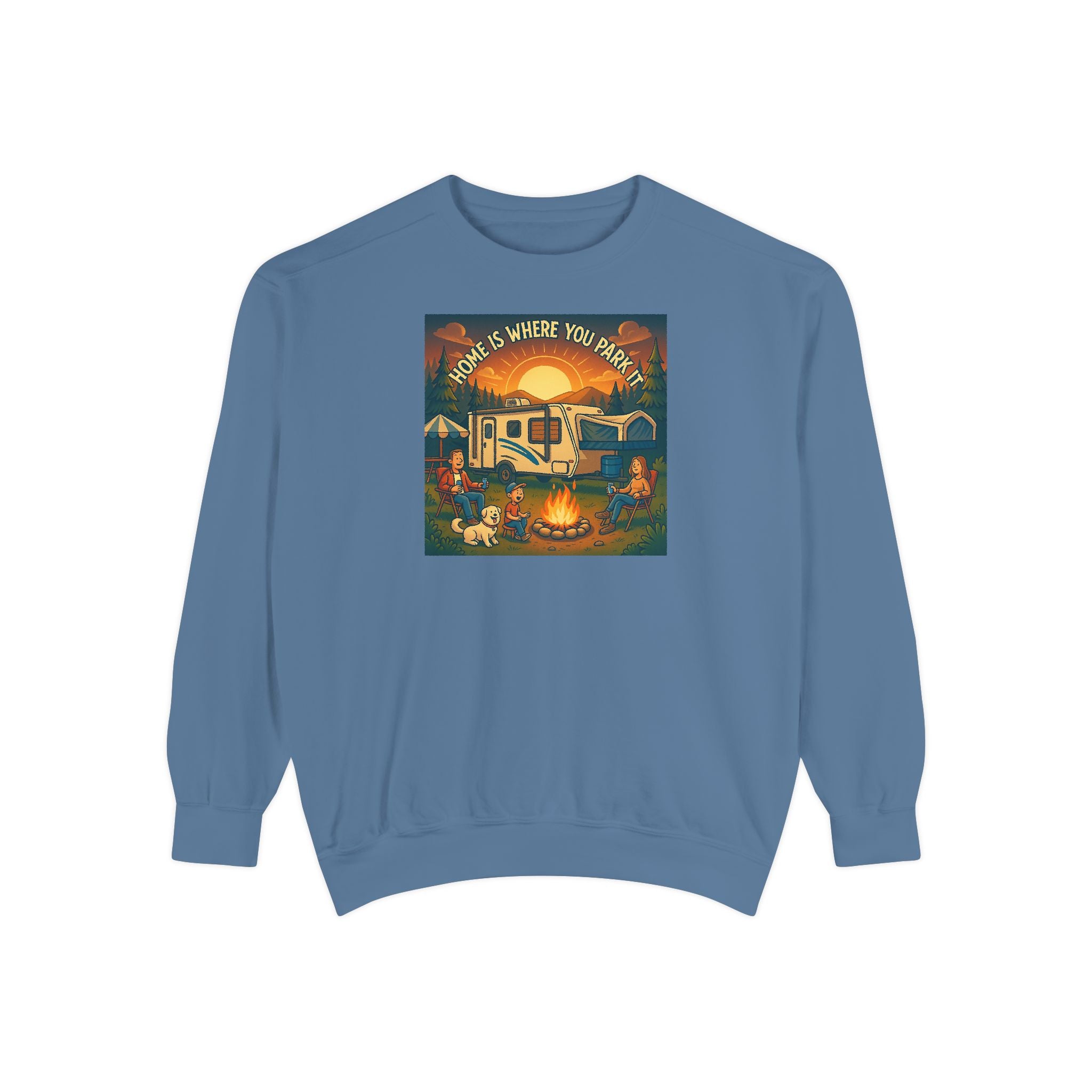 Cozy Campfire Sweatshirt for Adventure Lovers, Vintage Style, Unisex Garment-Dyed Sweatshirt, Camping Apparel, Gift for Outdoorsy [...]