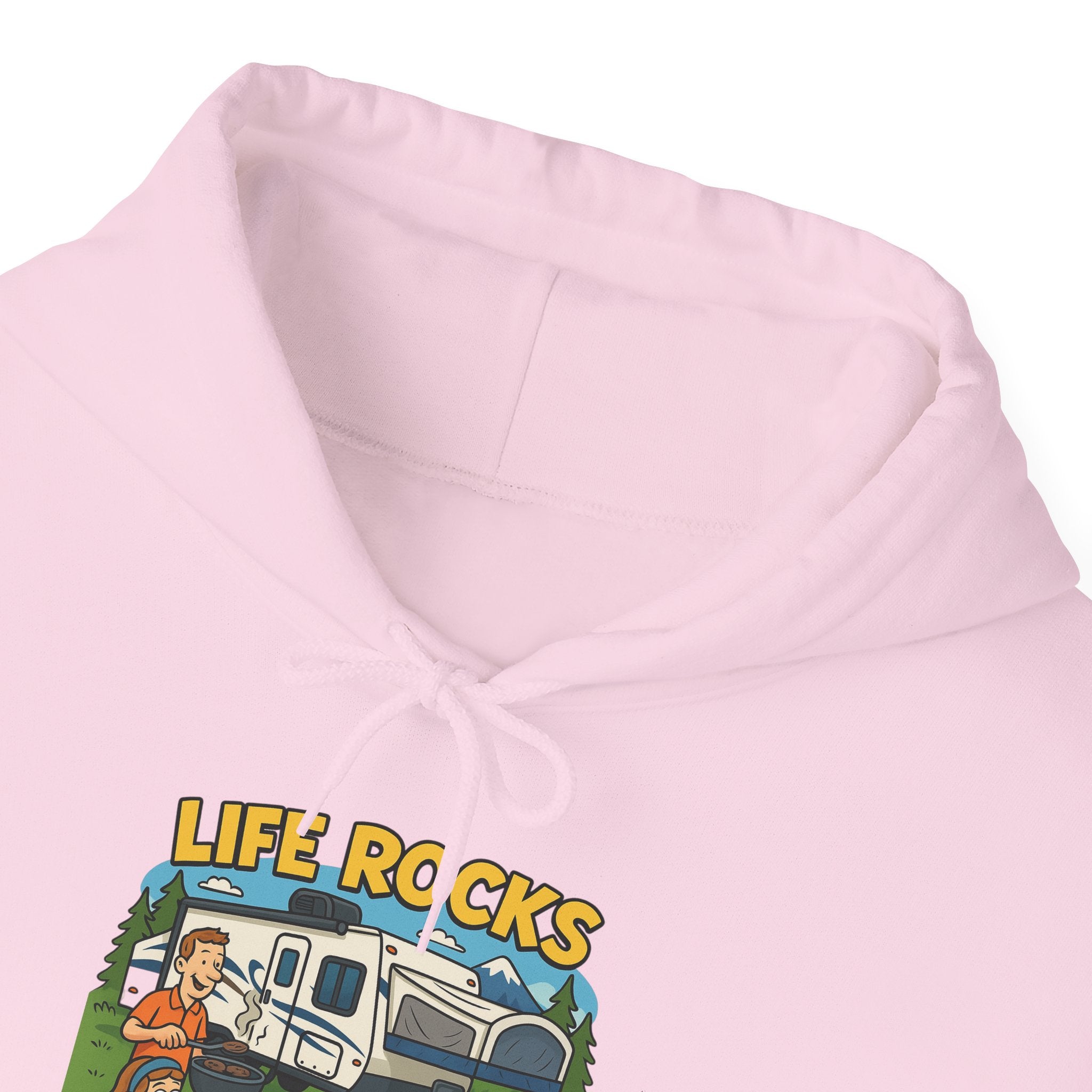 Campfire Adventure Hoodie with Retro Design, Cozy Gift for Outdoor Lovers, Perfect for Camping, Road Trips, and Casual Wear
