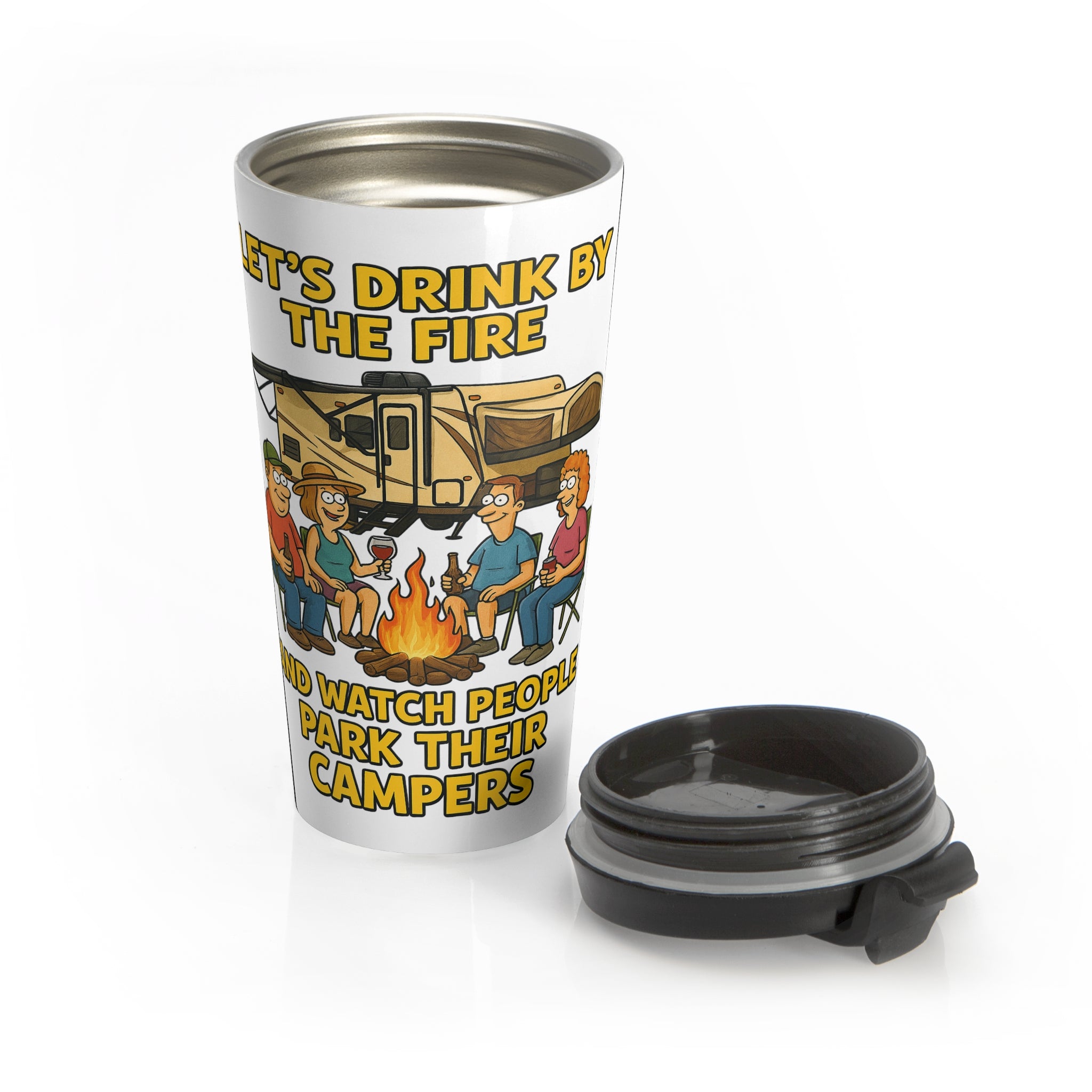 Campfire Travel Mug | Perfect for Camping, Travel, Outdoor Adventures, Gifting, Coffee Lovers, Festivals