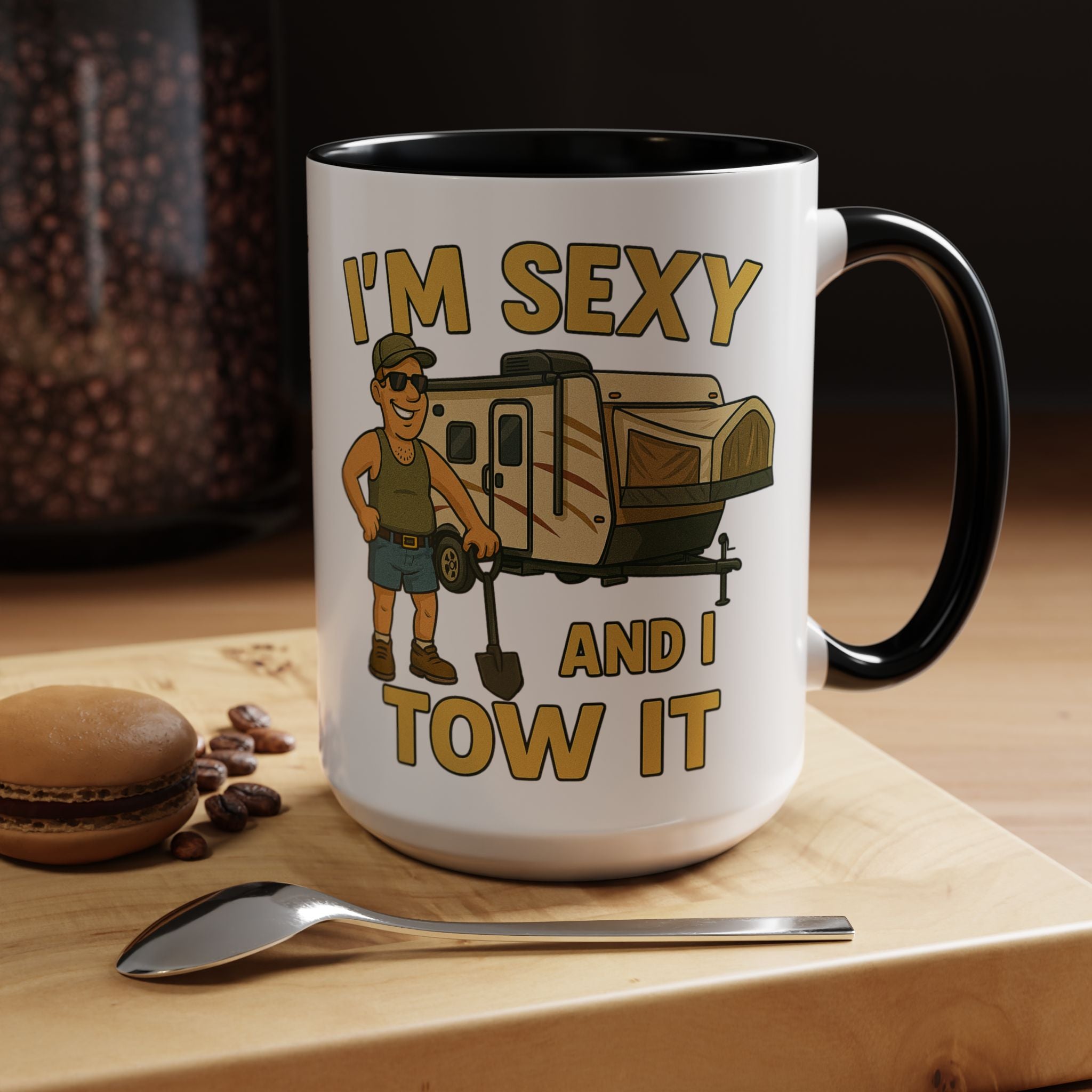 Playful Camping Mug, Funny Coffee Cup, Camper Gift, RV Lover's Accessory, Outdoor Adventure Mug