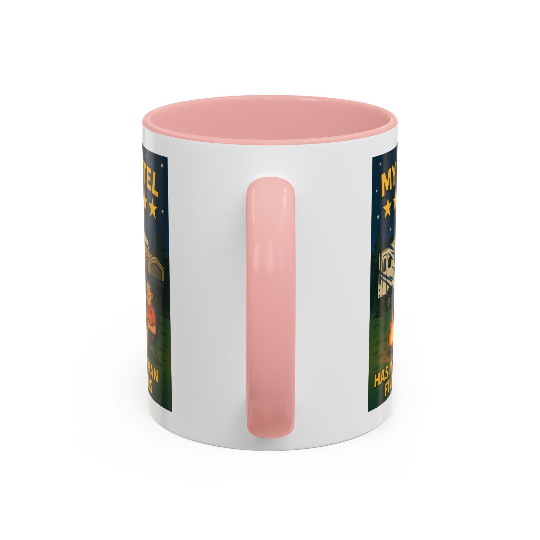 Camping-Themed Accent Coffee Mug | Perfect for RV Lovers, Campers, Travelers, Cozy Nights, Outdoor Adventures, Unique Gift Ideas