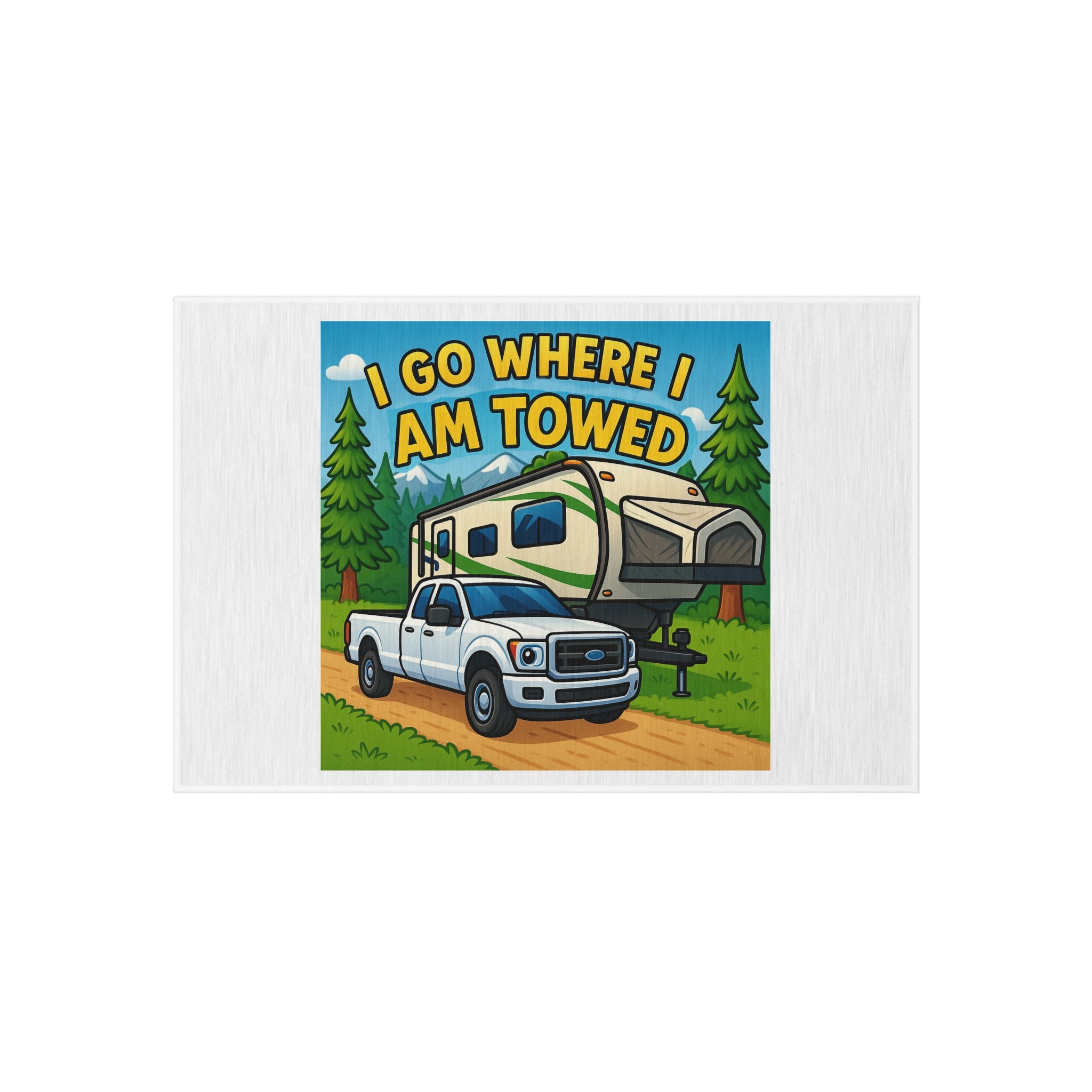 Adventure-Ready Outdoor Rug, RV Lover's Welcome Mat, Camping Decor, Patio Accessory, Travel Enthusiast Gift