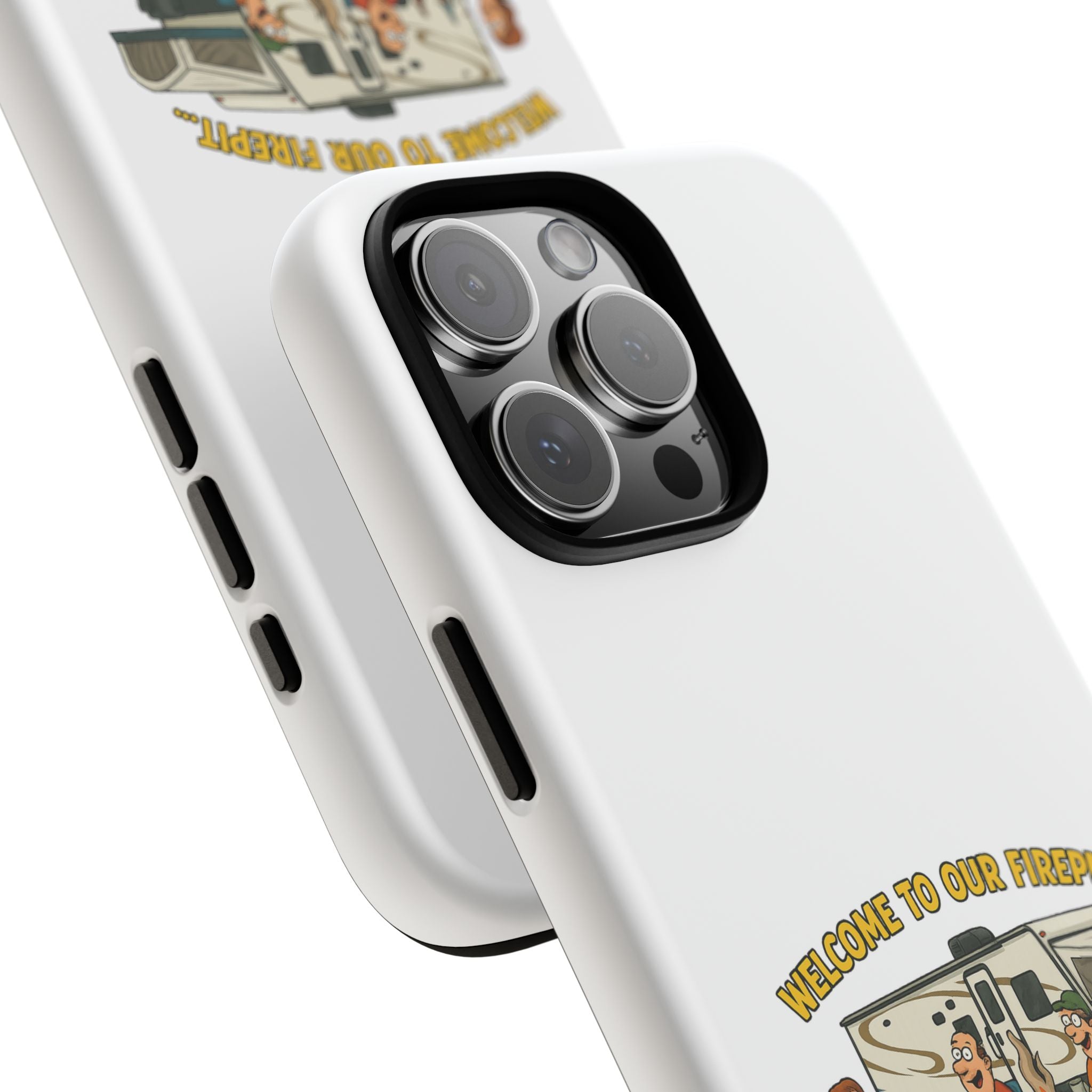 Camping Phone Case - Welcome to Our Firepit - Outdoor Gear, Gift for Campers, Adventure Accessory, Fun Camping Decor