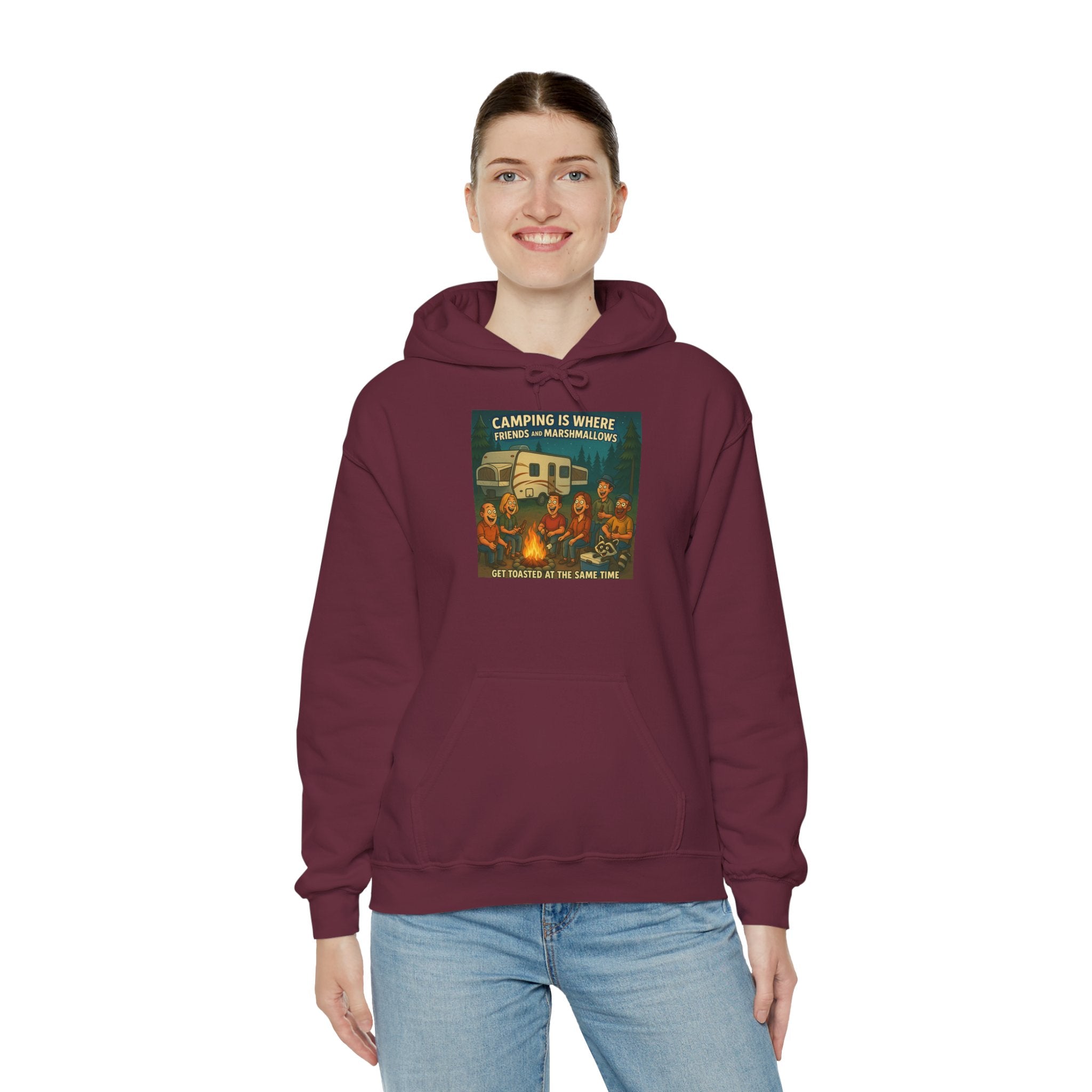 Vintage Camping Unisex Hooded Sweatshirt - Cozy Outdoor Lover Gift, Great for Campfire Nights, Adventure Apparel