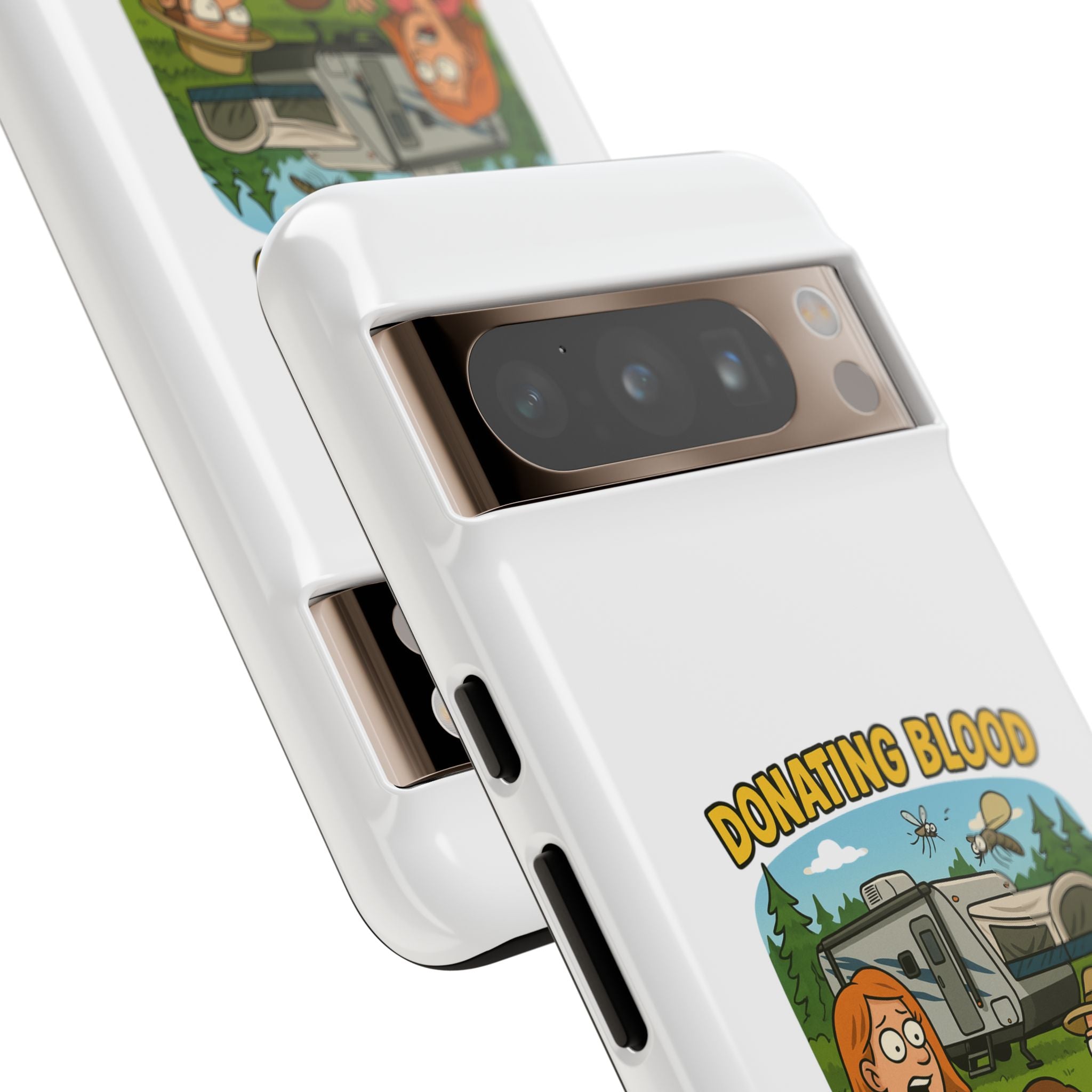 Humorous Phone Case - Donating Blood Mosquito Design, Funny Gift for Nurses, Outdoor Lovers, Eco-Friendly Gift, Summer Fun
