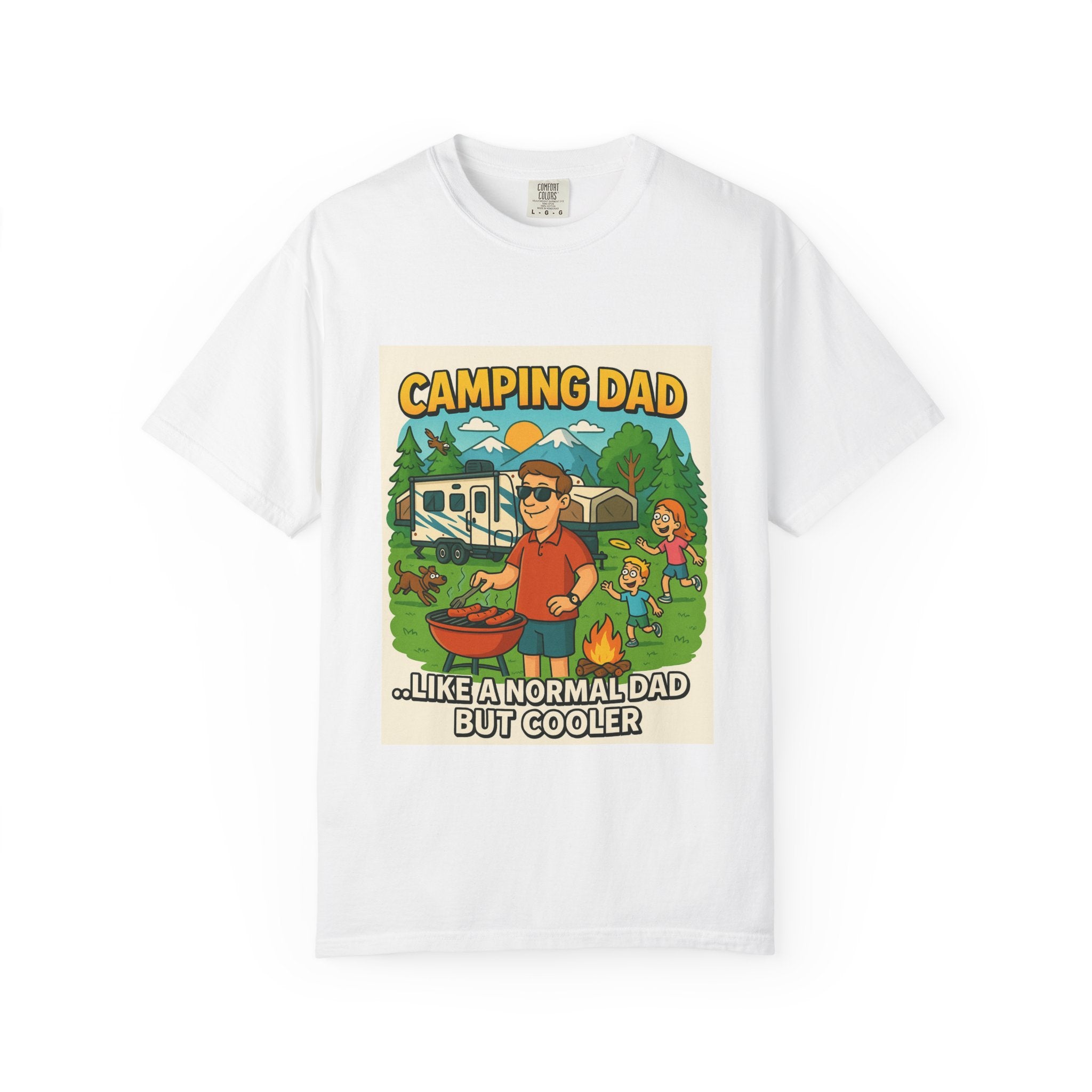 Camping Dad Unisex Garment-Dyed T-Shirt - Perfect for Family Outdoor Adventures