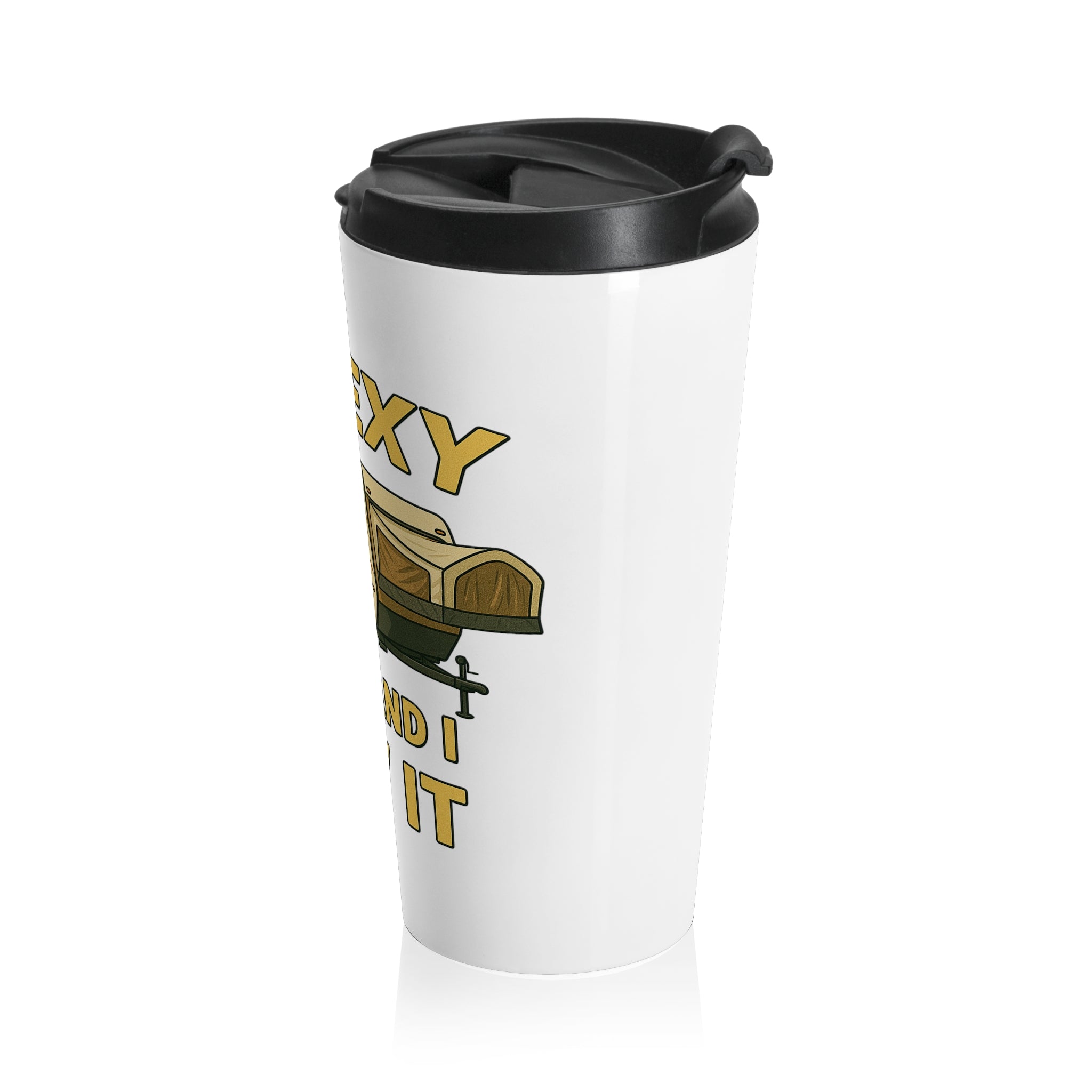 Funny Camping Travel Mug - "I'm Sexy and I Tow It" - Gift for RV Lovers, Road Trip Accessory, Camping Humor, Stainless Steel Travel Cup