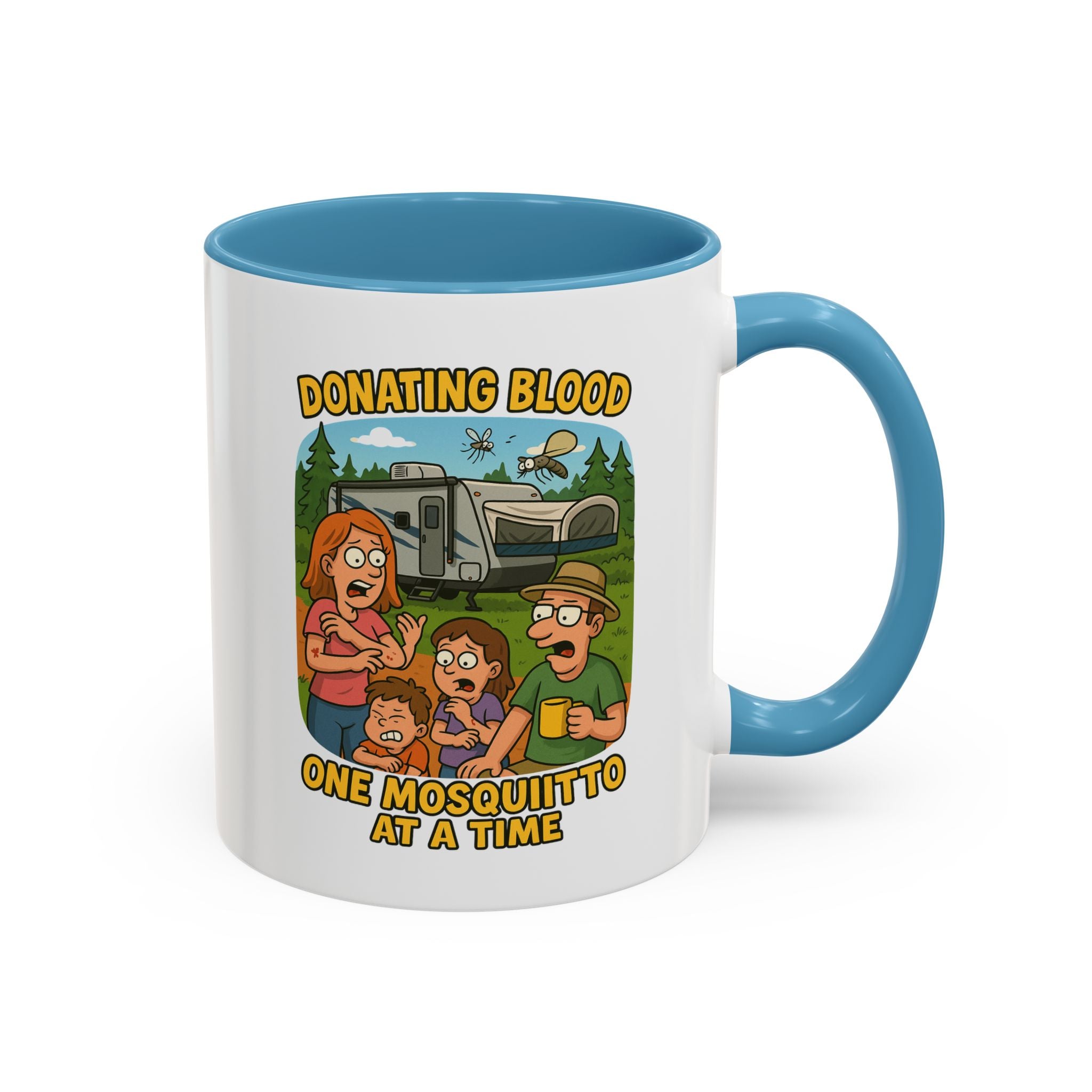 Donating Blood Coffee Mug with Fun Cartoon Design, Unique Gift for Nurses, Healthcare Workers, Humorous Office Mug, Blood Donation Awareness