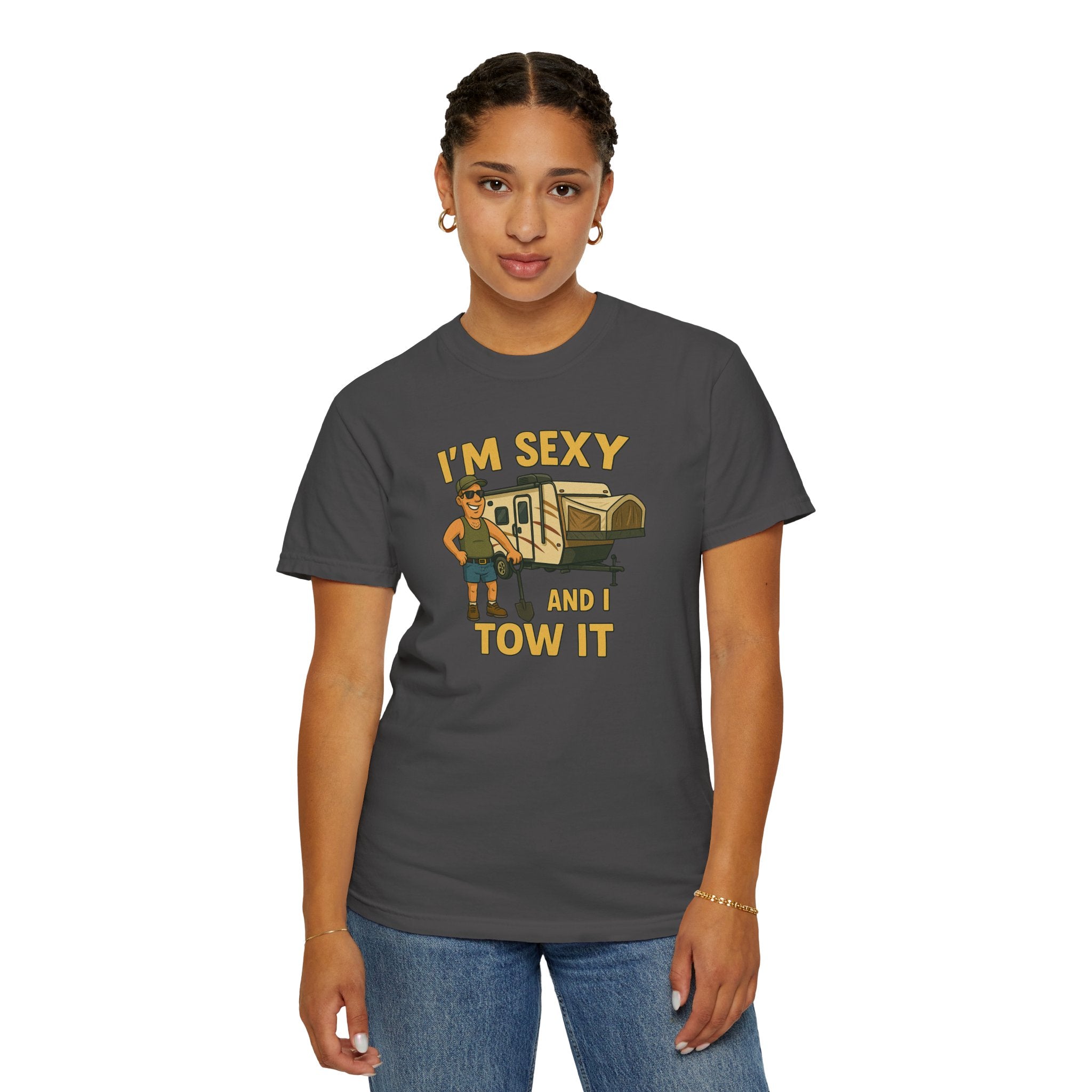 Playful Camping T-Shirt, I'm Sexy and I Tow It Tee, Unisex Outdoor Shirt, Funny Gift for RV Lovers, Travel T-Shirt, Casual Summer Wear