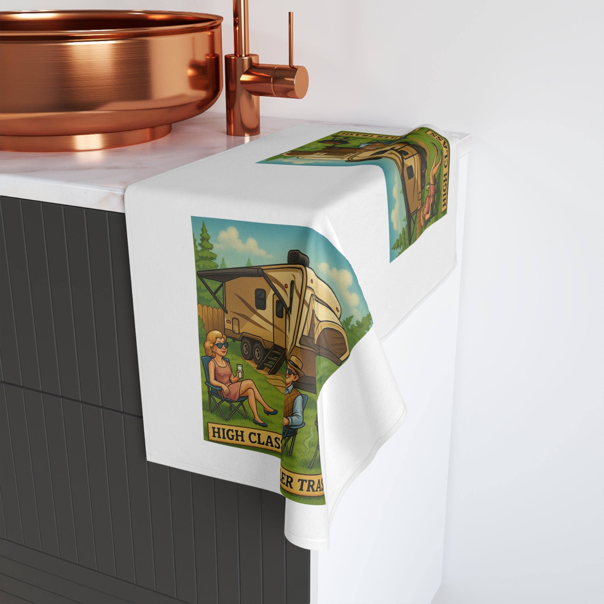 High Class Trailer Trash Hand Towel