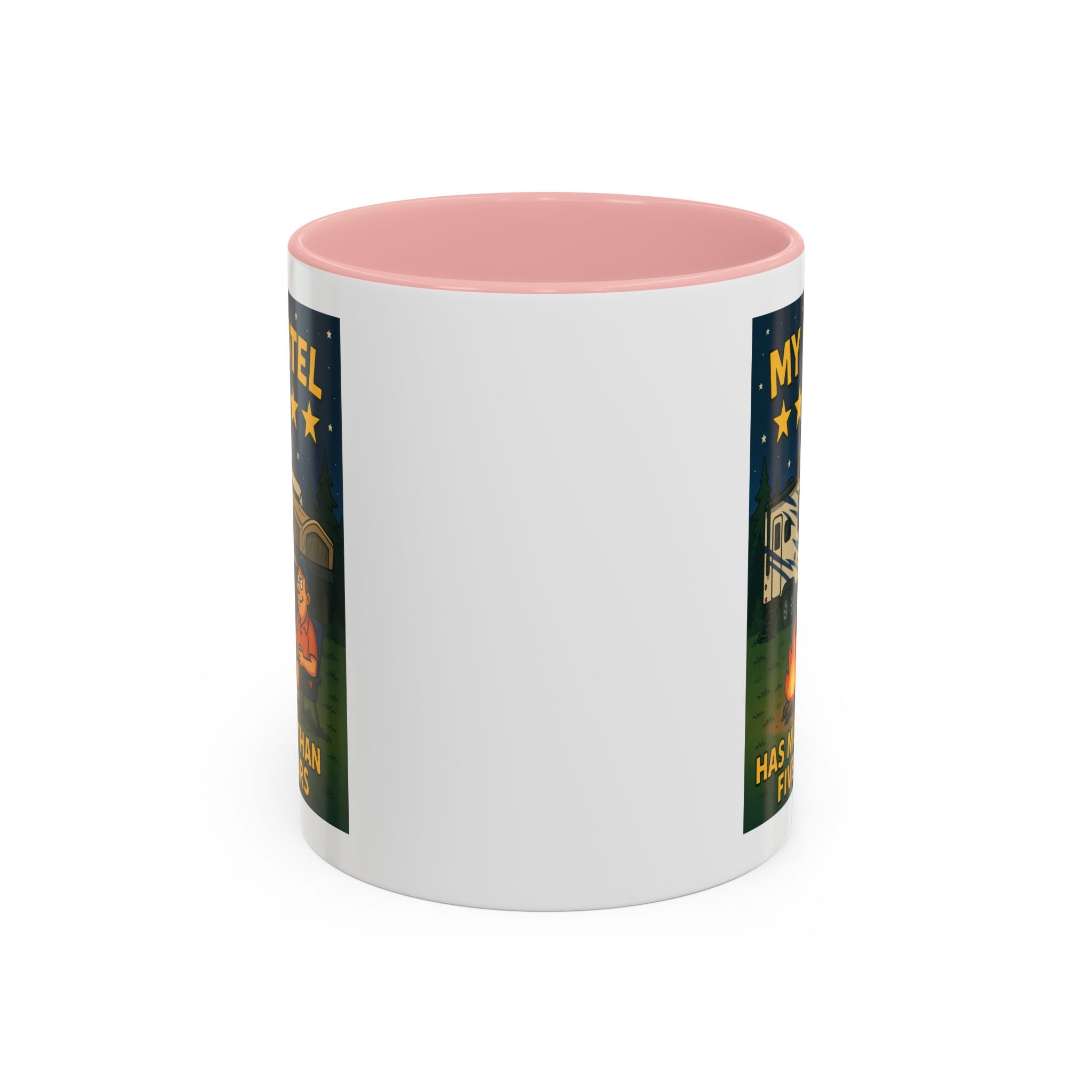 Camping-Themed Accent Coffee Mug | Perfect for RV Lovers, Campers, Travelers, Cozy Nights, Outdoor Adventures, Unique Gift Ideas