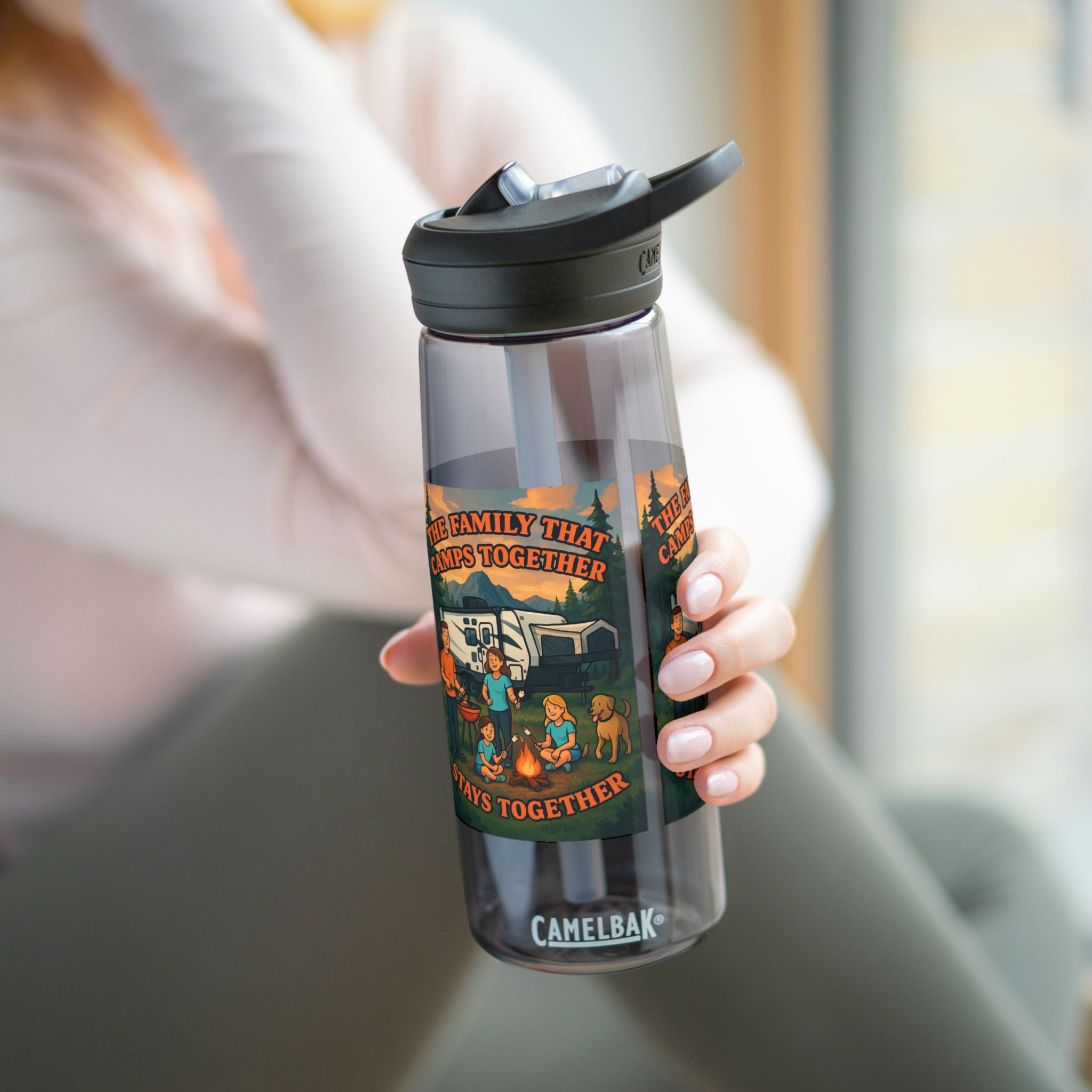 Family Camping Water Bottle, Outdoor Hydration Bottle, Eco-Friendly Gift, Adventure Accessory, Summer Camp Essential, Picnic Gear