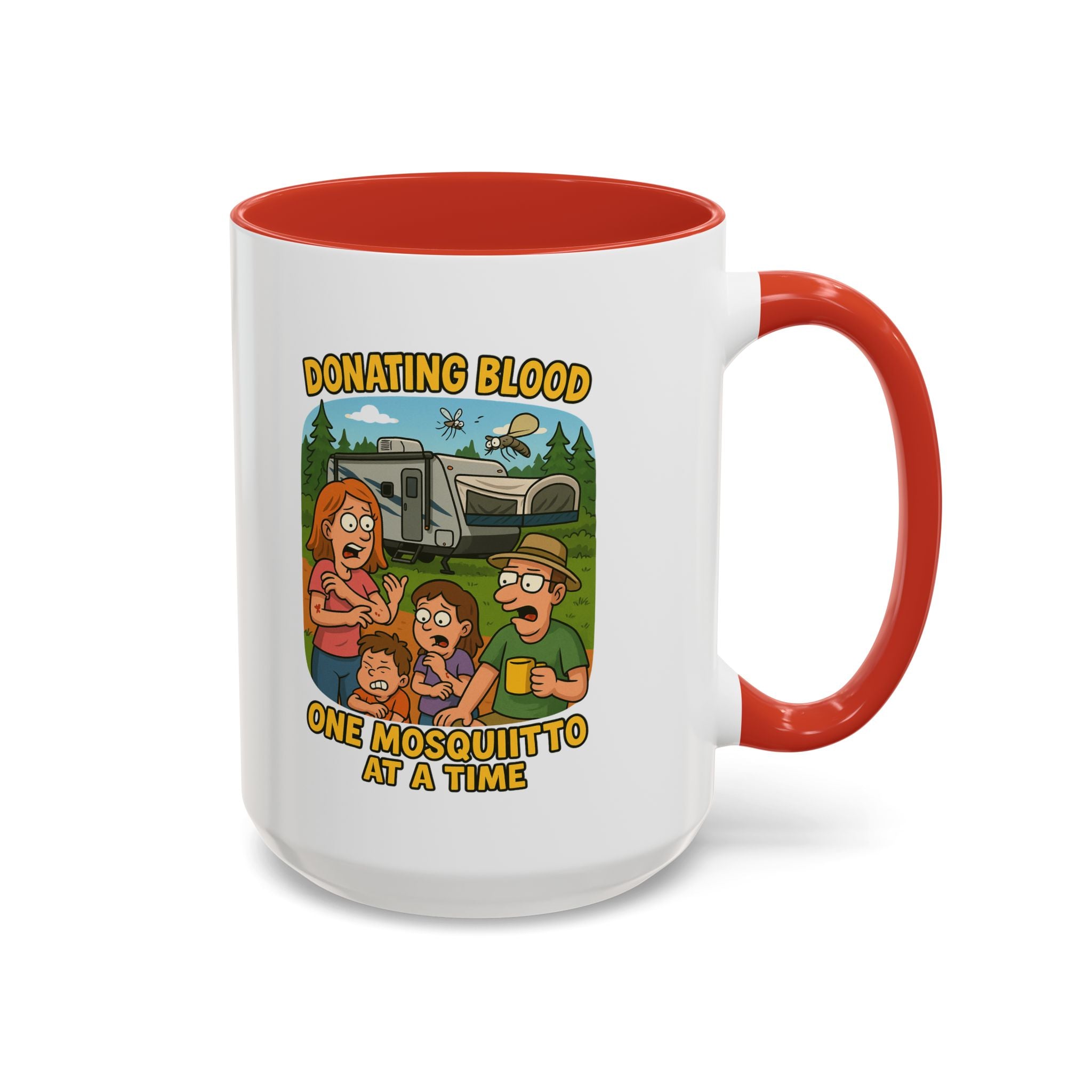Donating Blood Coffee Mug with Fun Cartoon Design, Unique Gift for Nurses, Healthcare Workers, Humorous Office Mug, Blood Donation Awareness