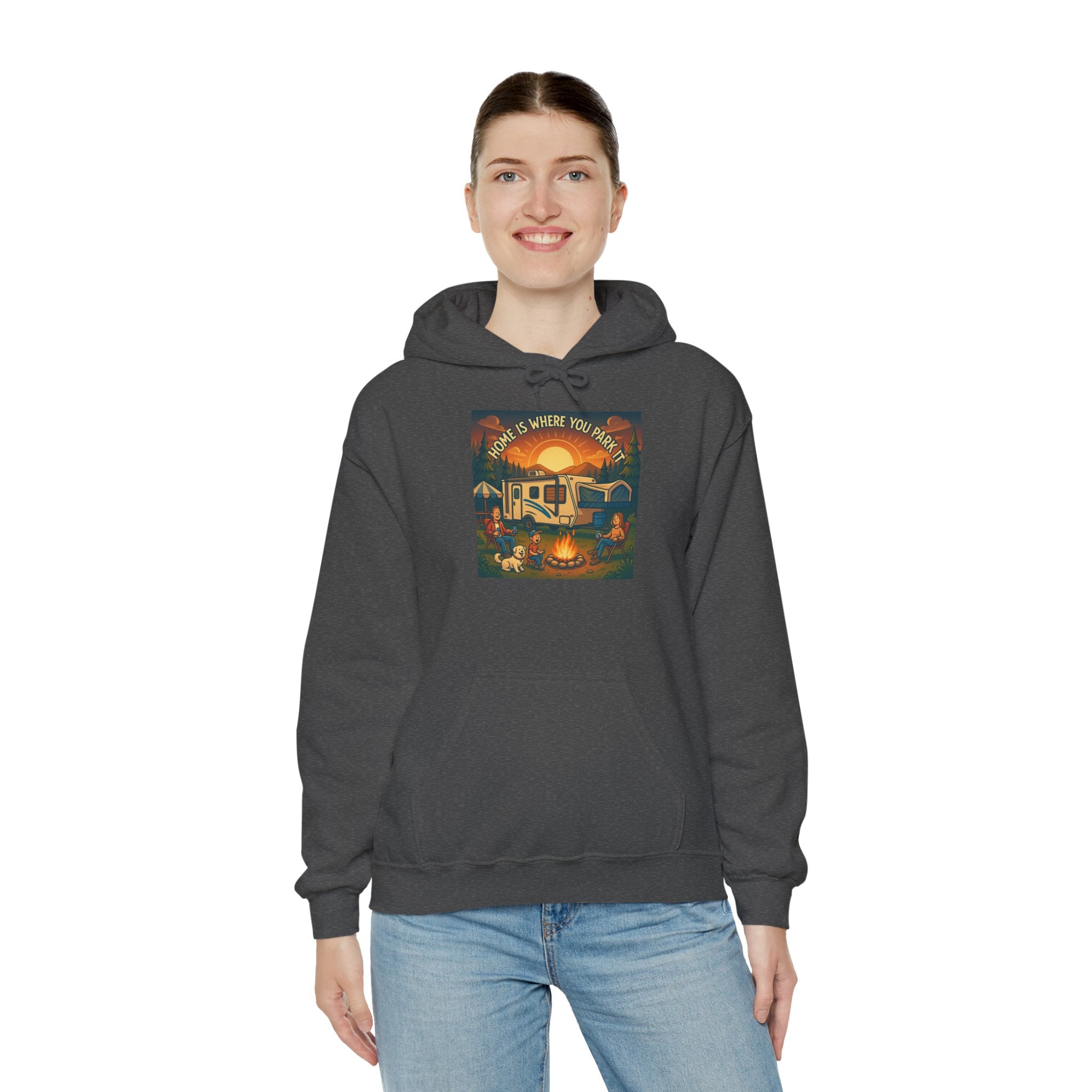 Cozy Campfire Vibes Hoodie, Unisex Sweatshirt for Camp Lovers, Autumn Apparel, Outdoor Adventure Gift, Family Get-Together